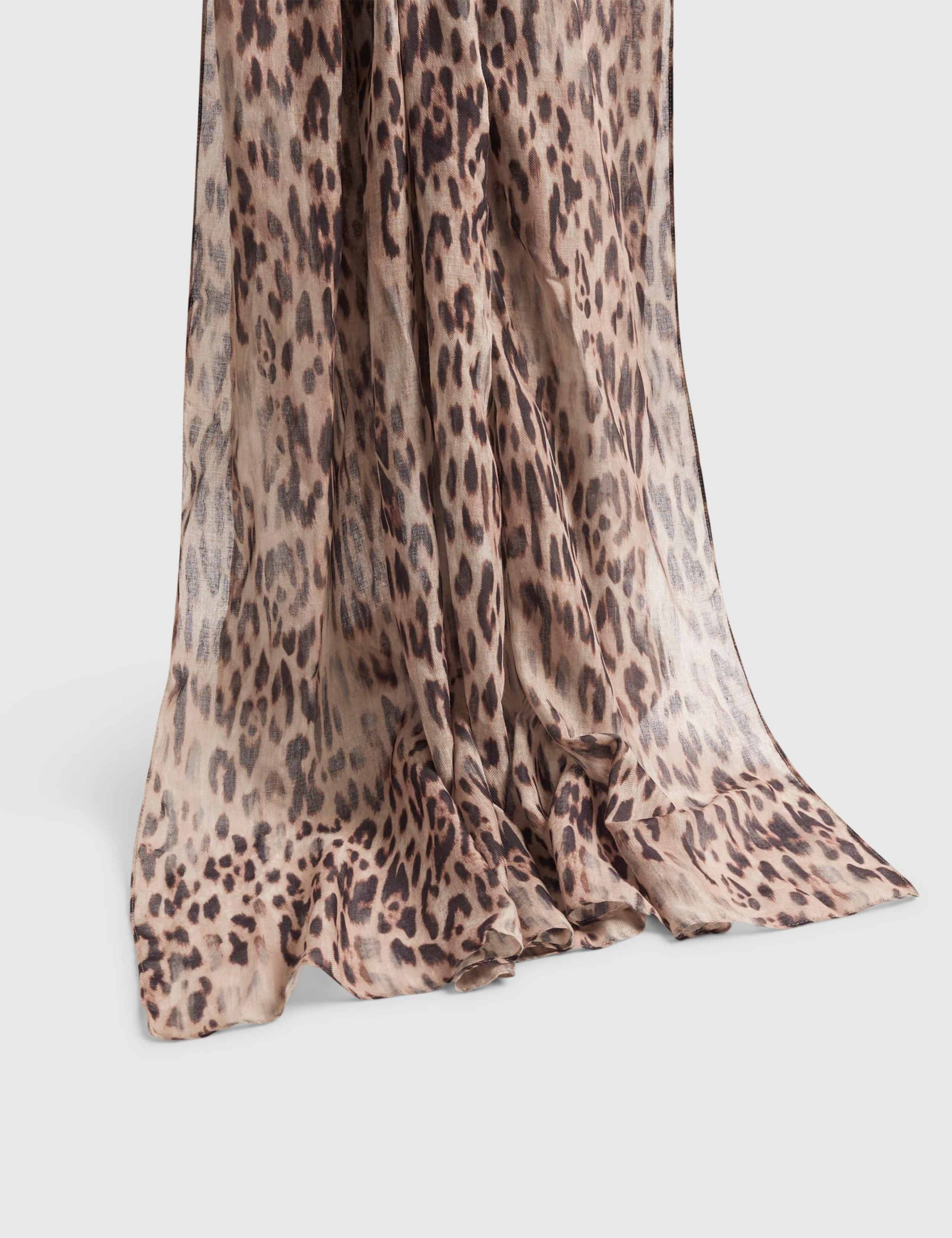 Woven Leopard Print Large Scarf 2 of 3