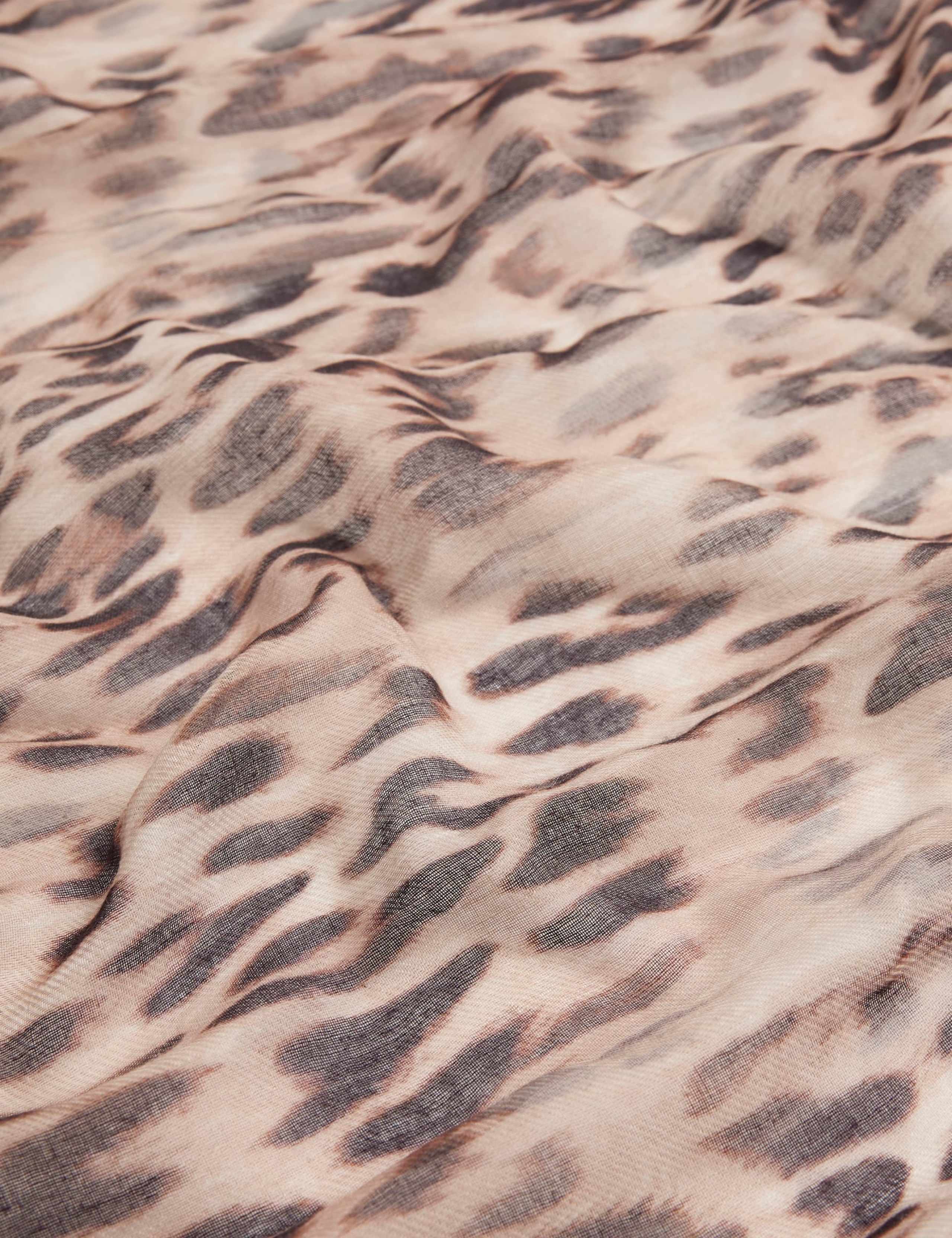 Woven Leopard Print Large Scarf 3 of 3