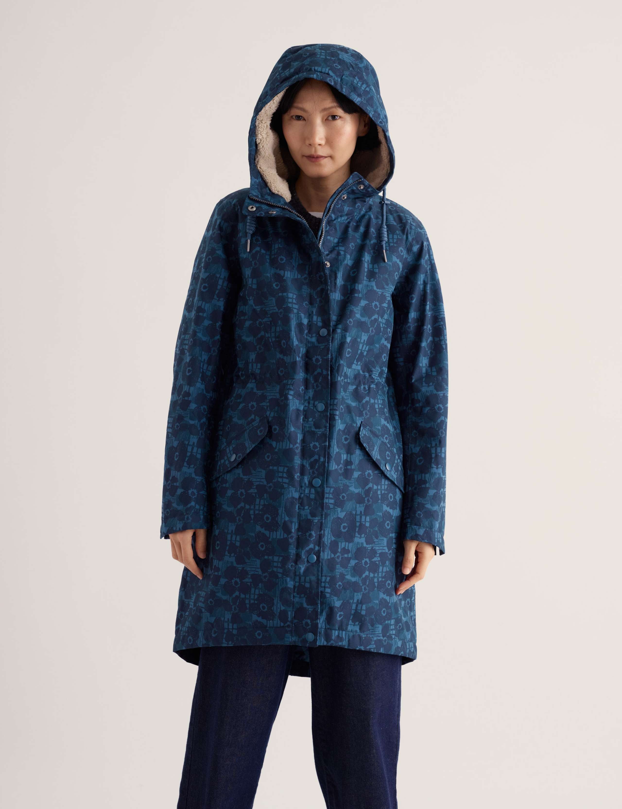 Cotton Rich Waterproof Floral Parka Coat 3 of 5