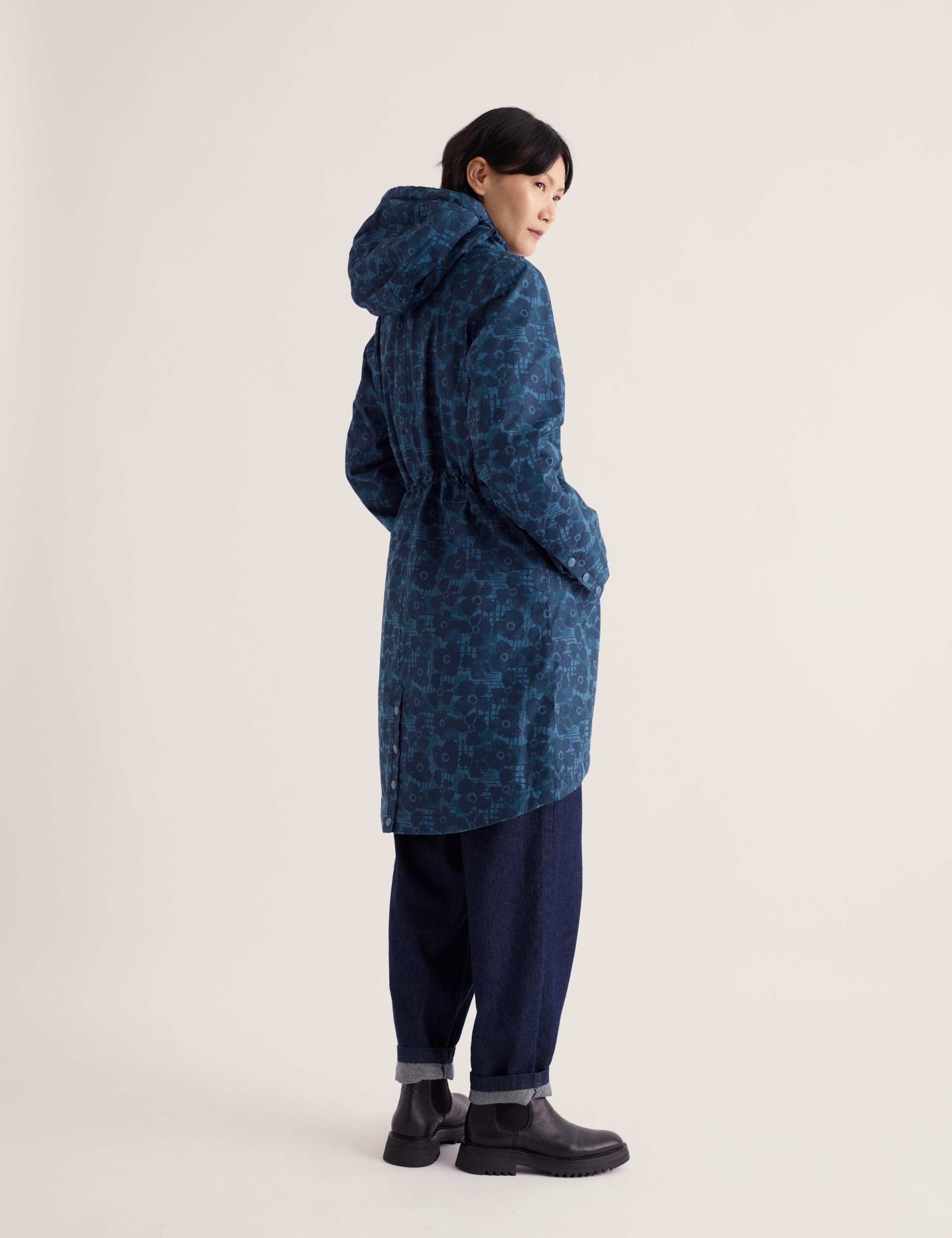 Cotton Rich Waterproof Floral Parka Coat 4 of 5
