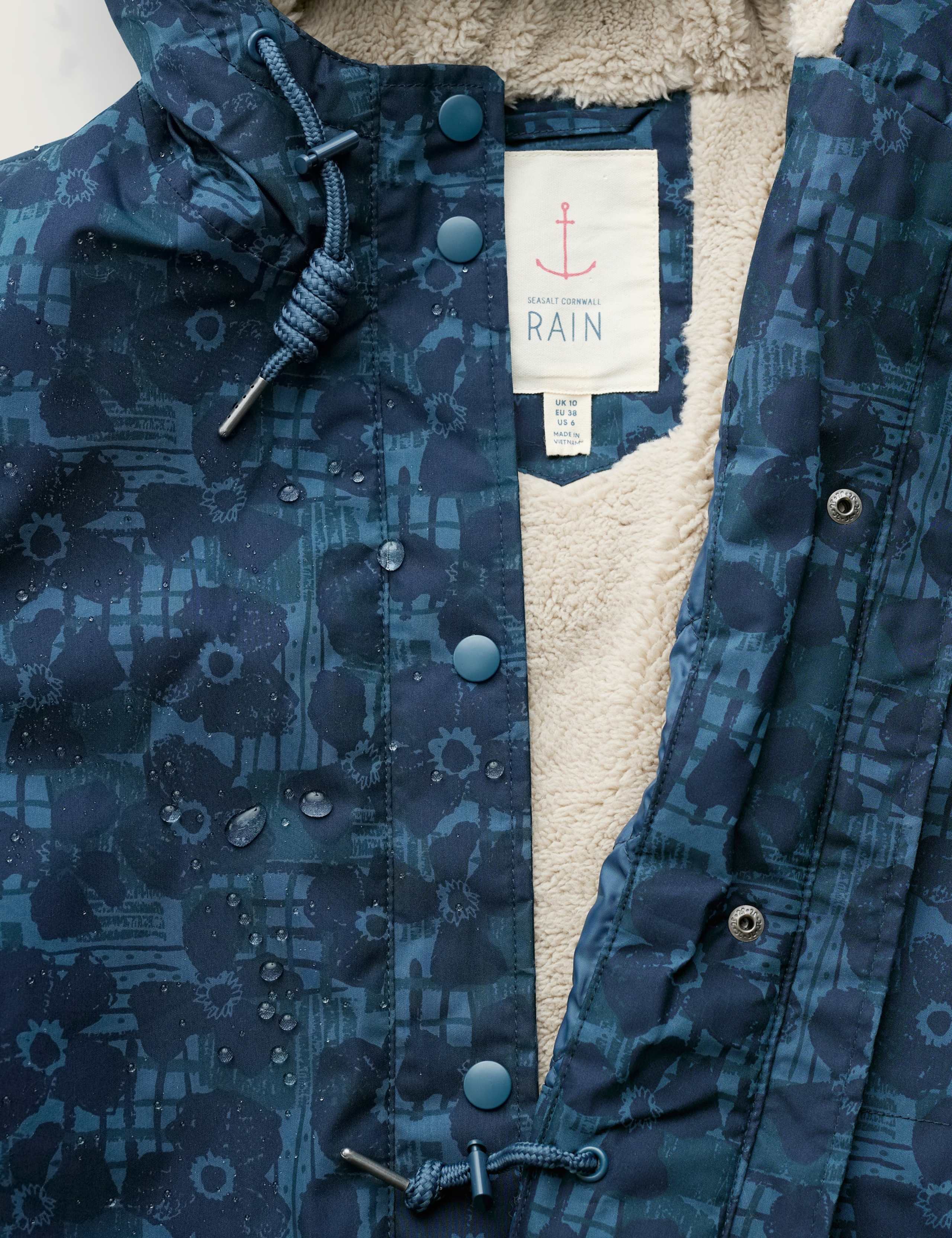 Cotton Rich Waterproof Floral Parka Coat 5 of 5