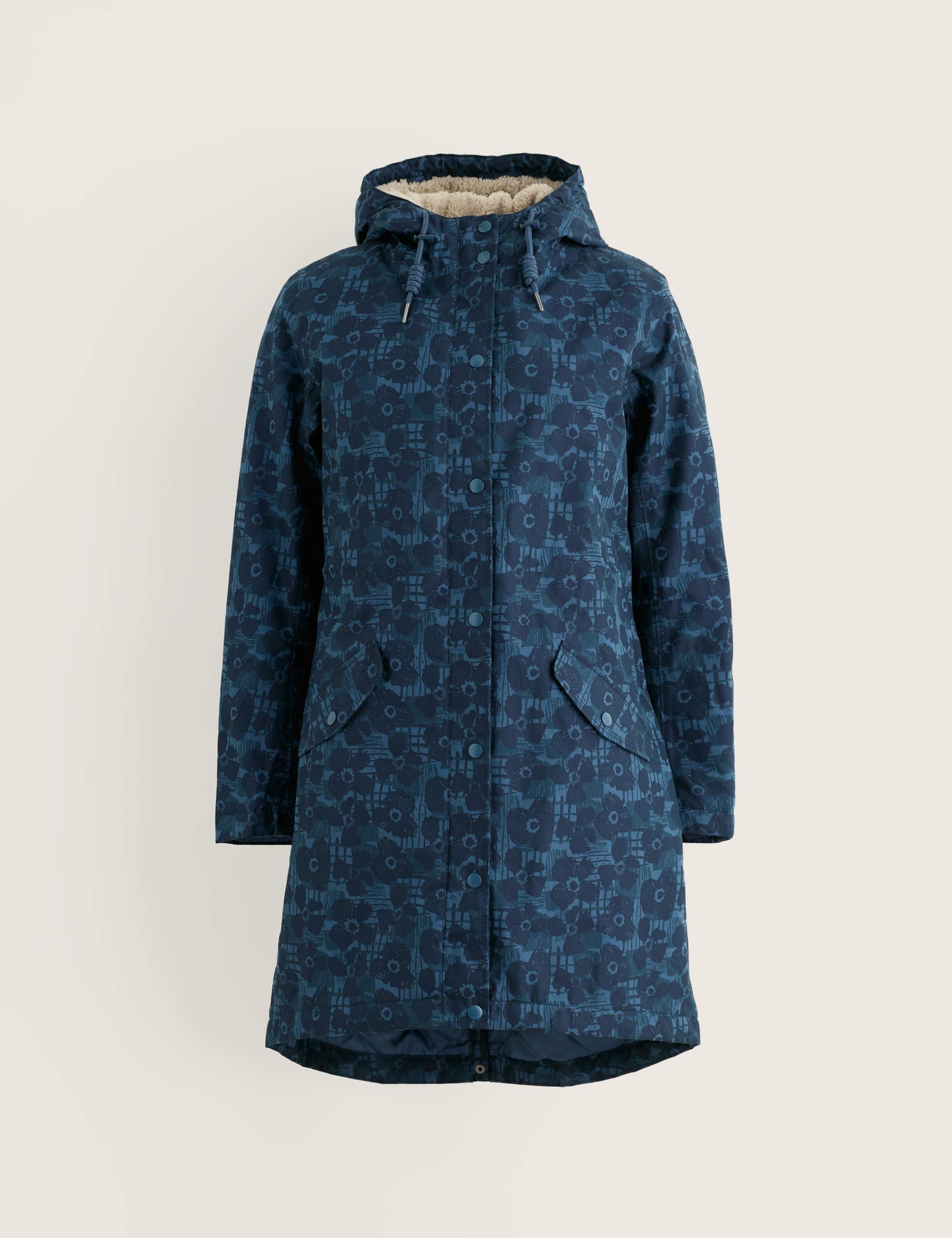 Cotton Rich Waterproof Floral Parka Coat 2 of 5