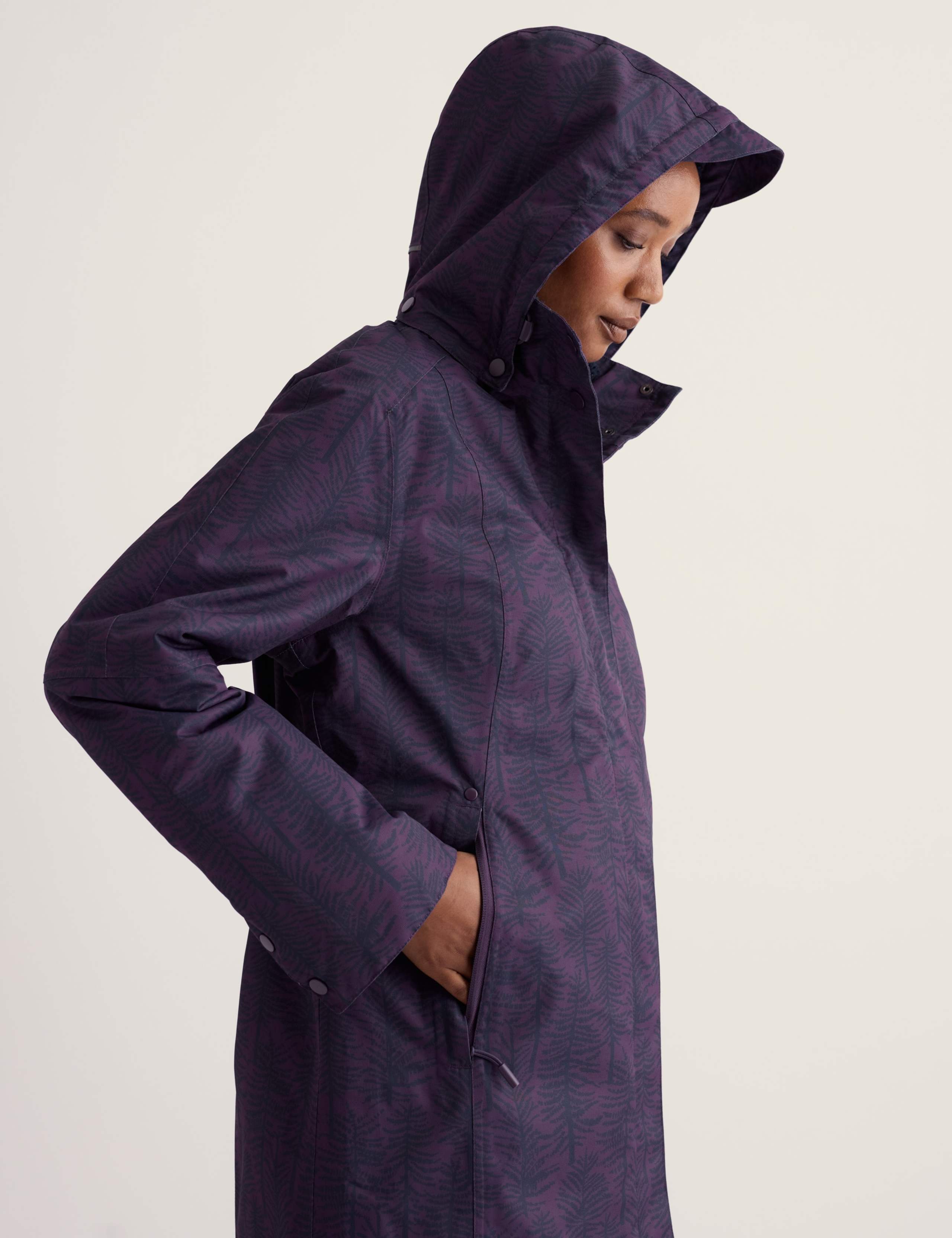 Waterproof Printed Hooded Parka Raincoat 3 of 5