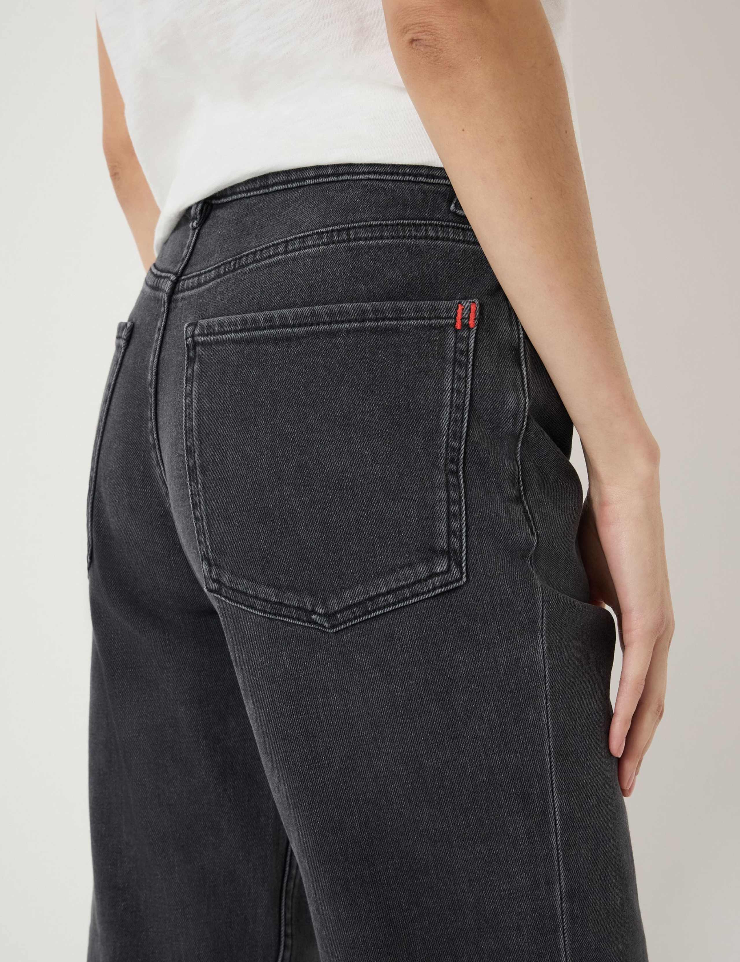 Mid Rise Straight Leg Turn Up Jeans 6 of 7