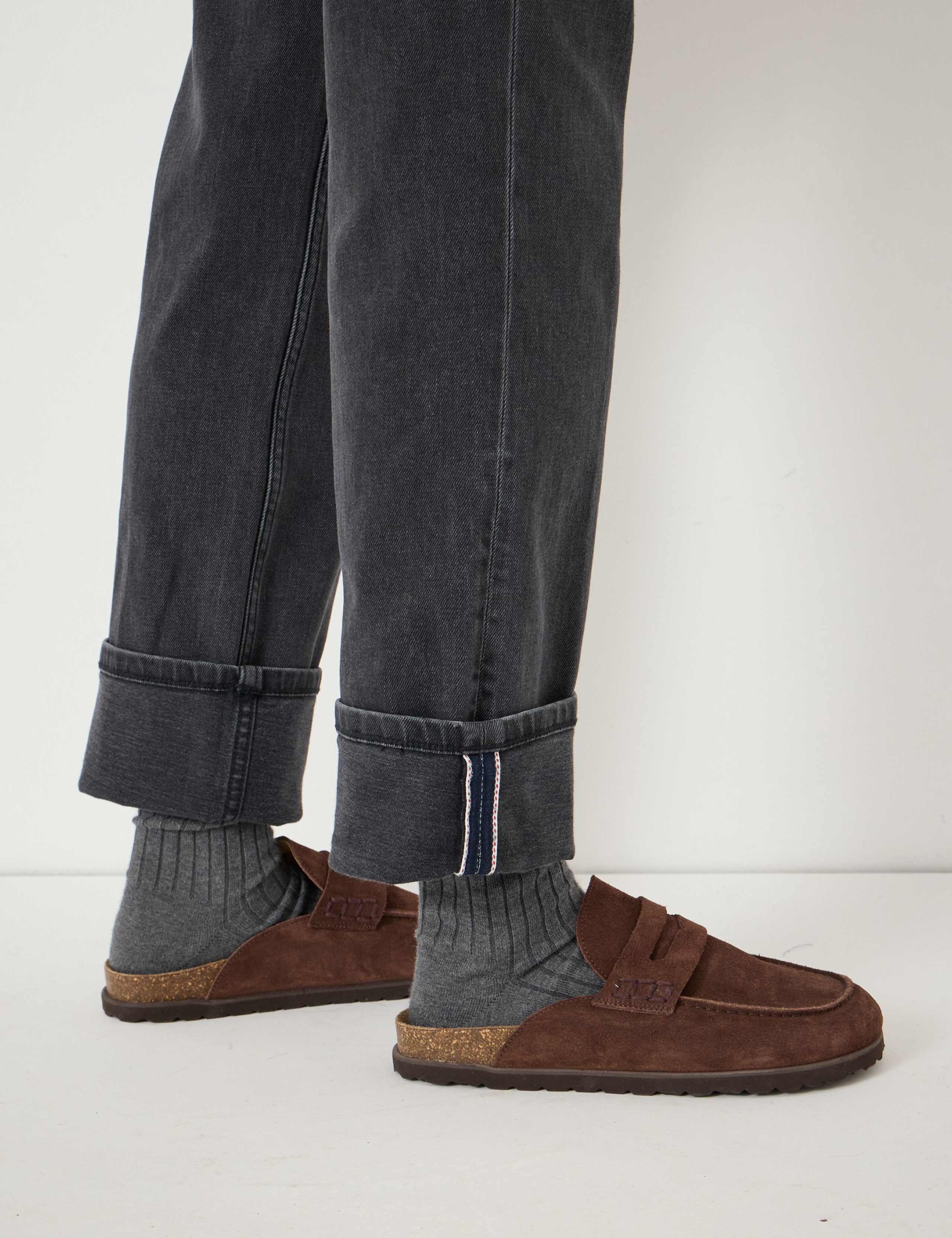 Mid Rise Straight Leg Turn Up Jeans 7 of 7