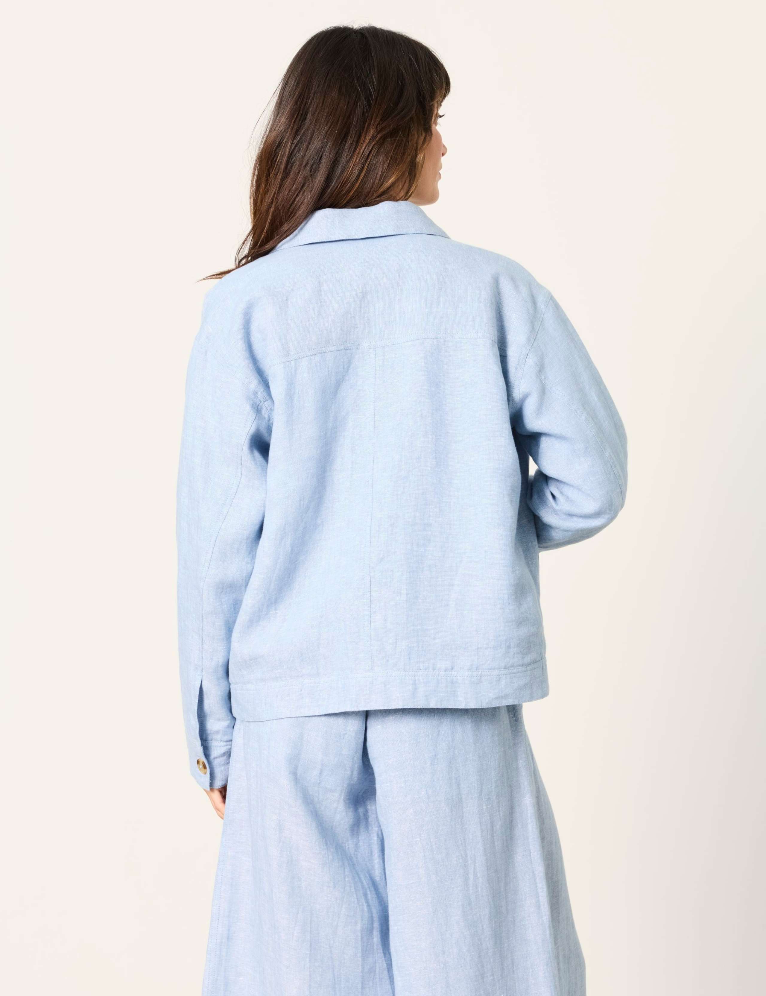 Pure Linen Lightweight Collared Jacket 3 of 6