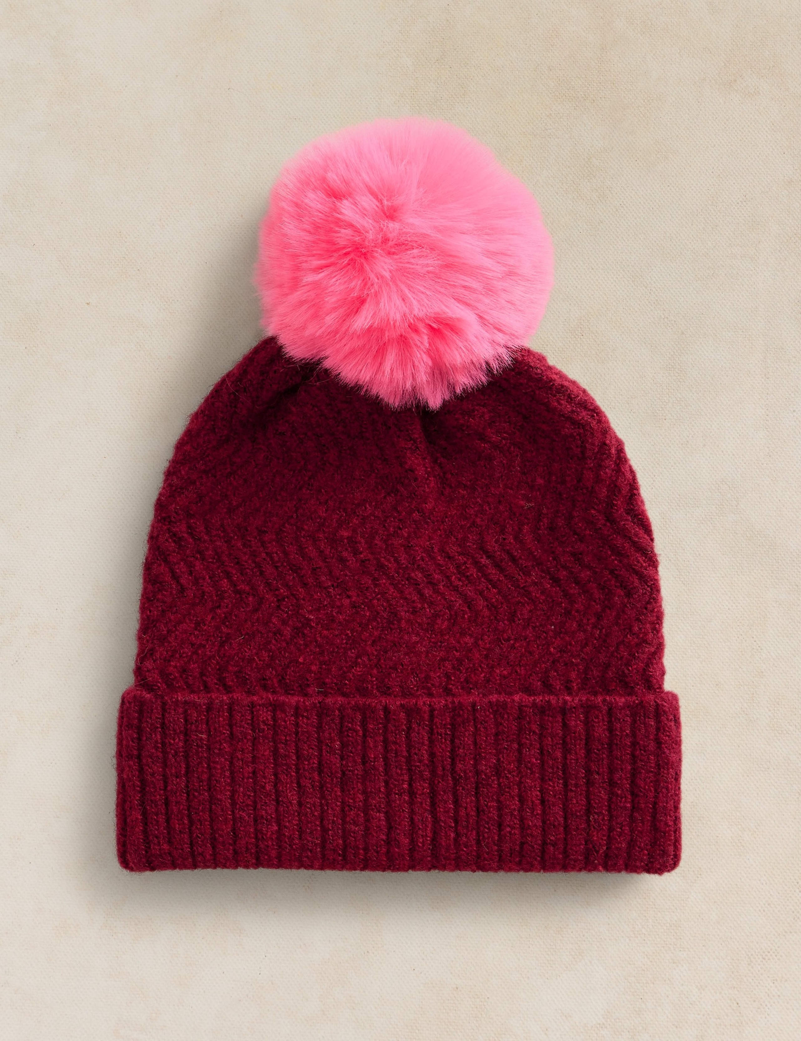 Pom Beanie Hat with Wool 1 of 2