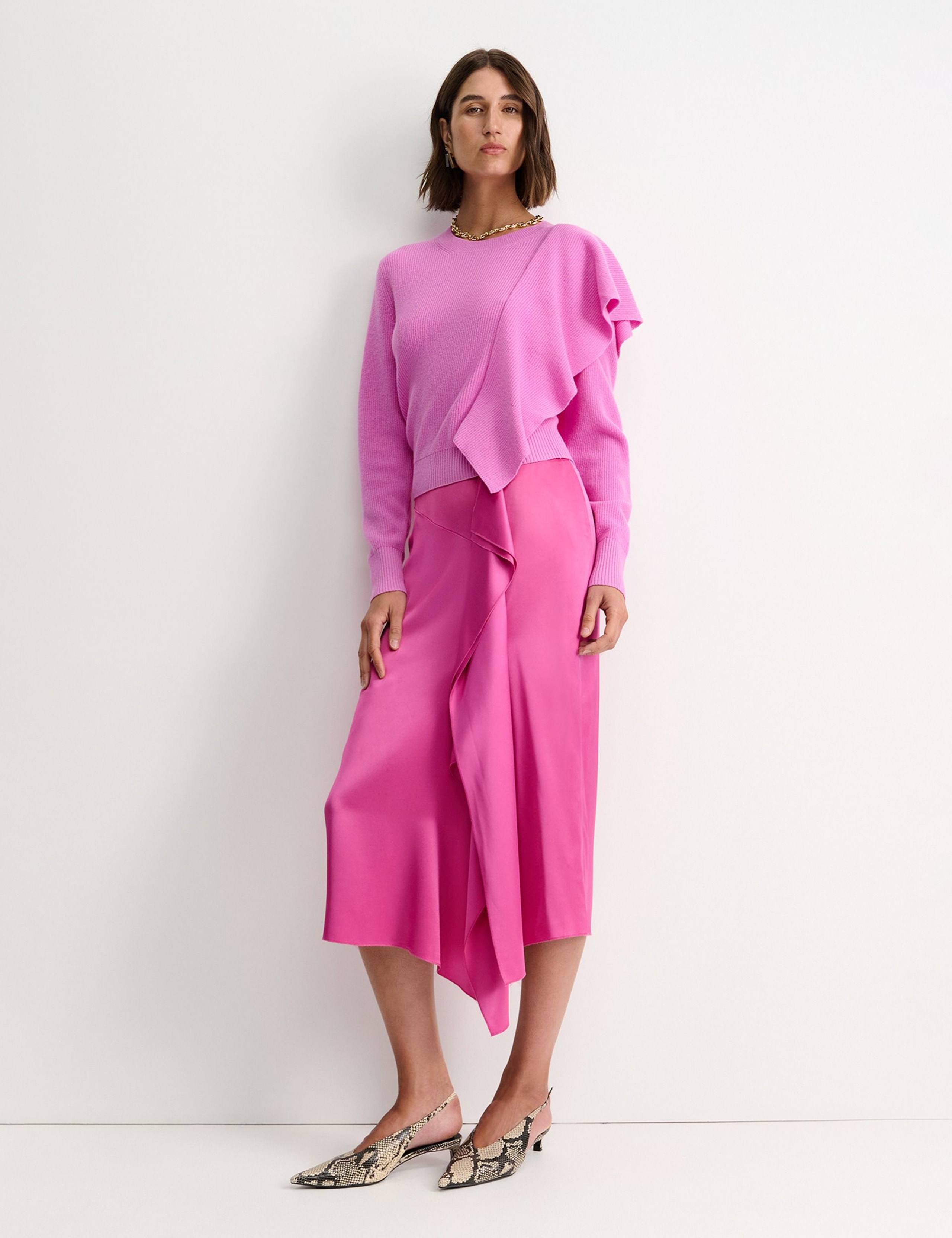 Wool Rich Ribbed Ruffle Detail Jumper 4 of 5