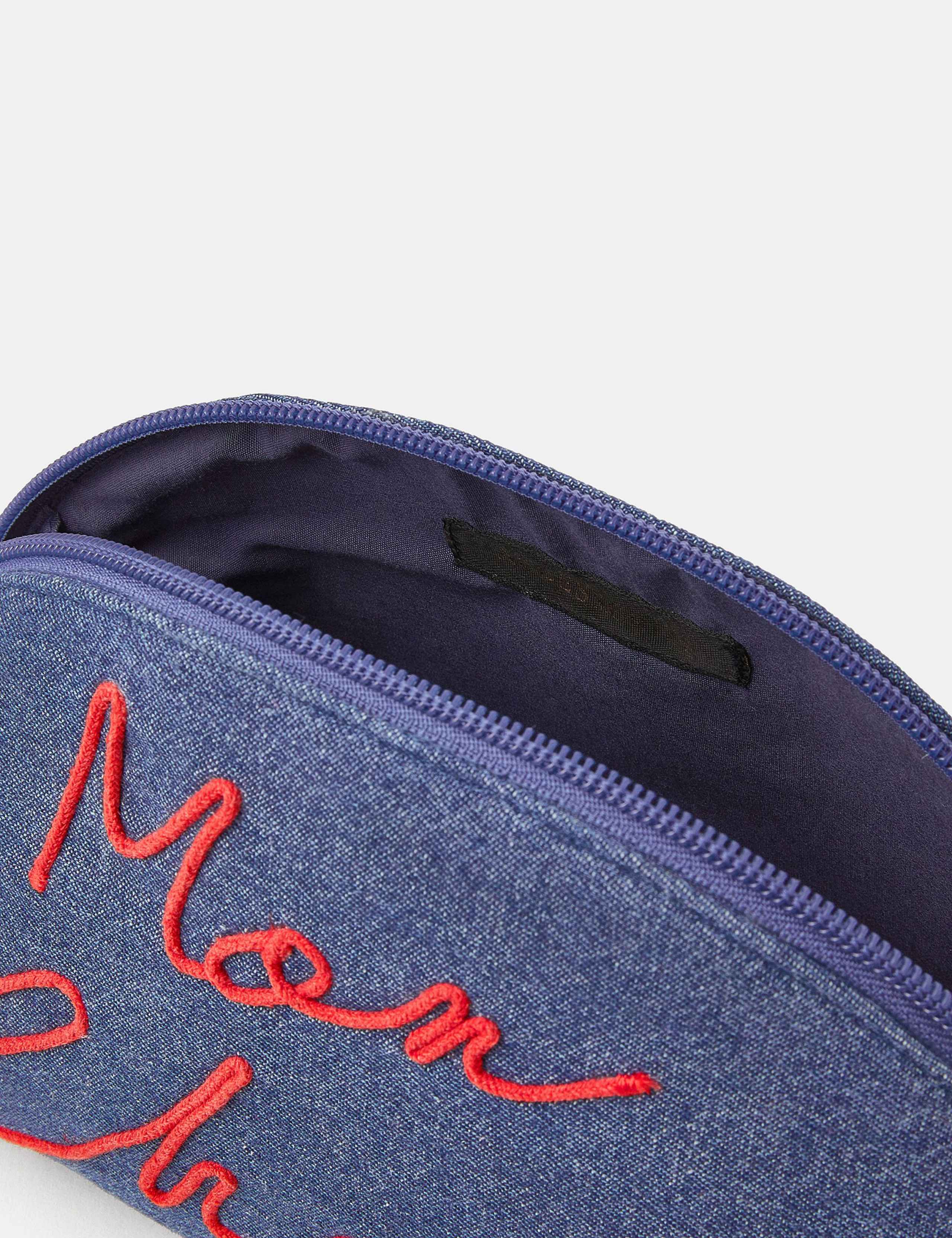 Denim Curved Make Up Bag 3 of 3