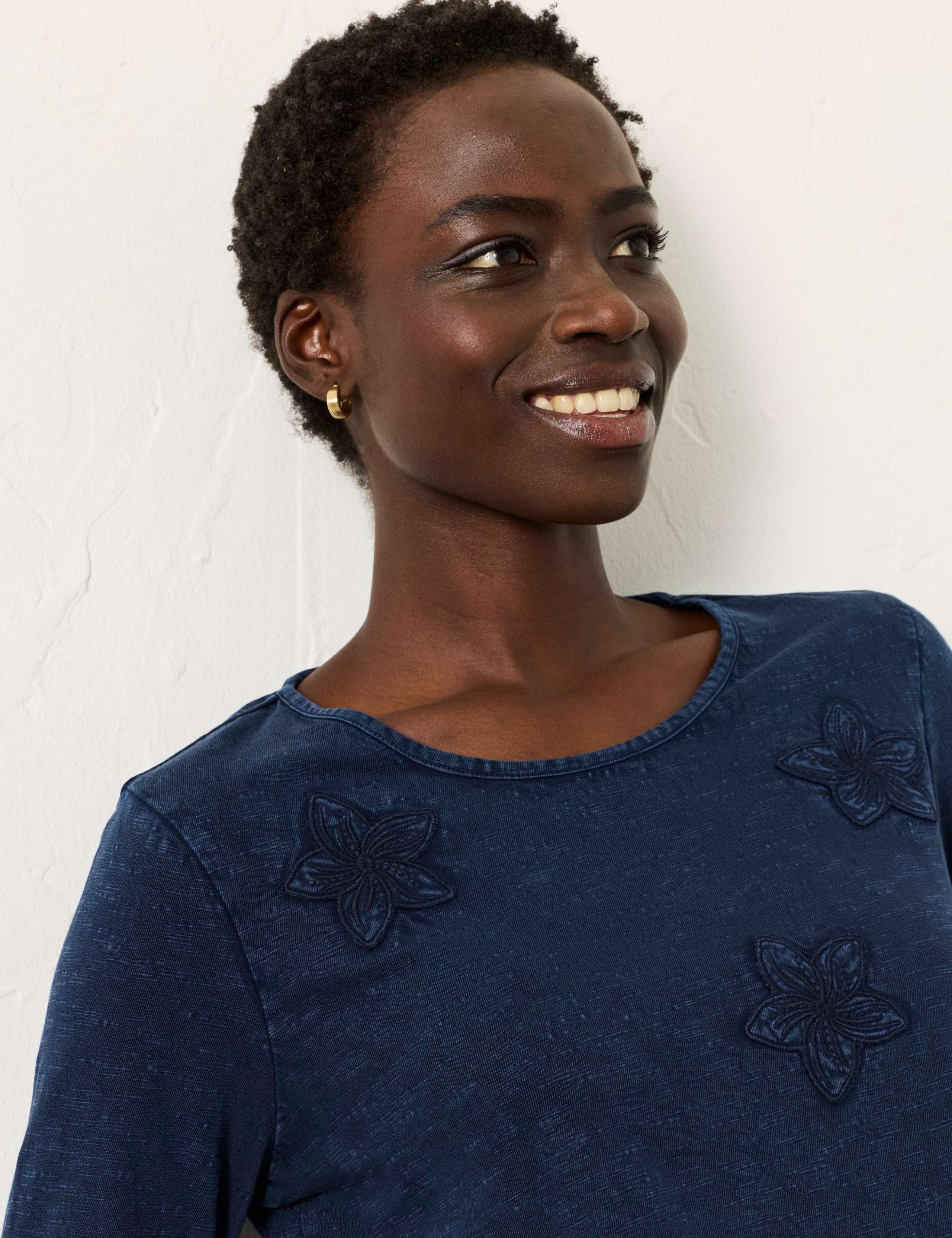 Pure Cotton Floral Embroidered Top 4 of 5