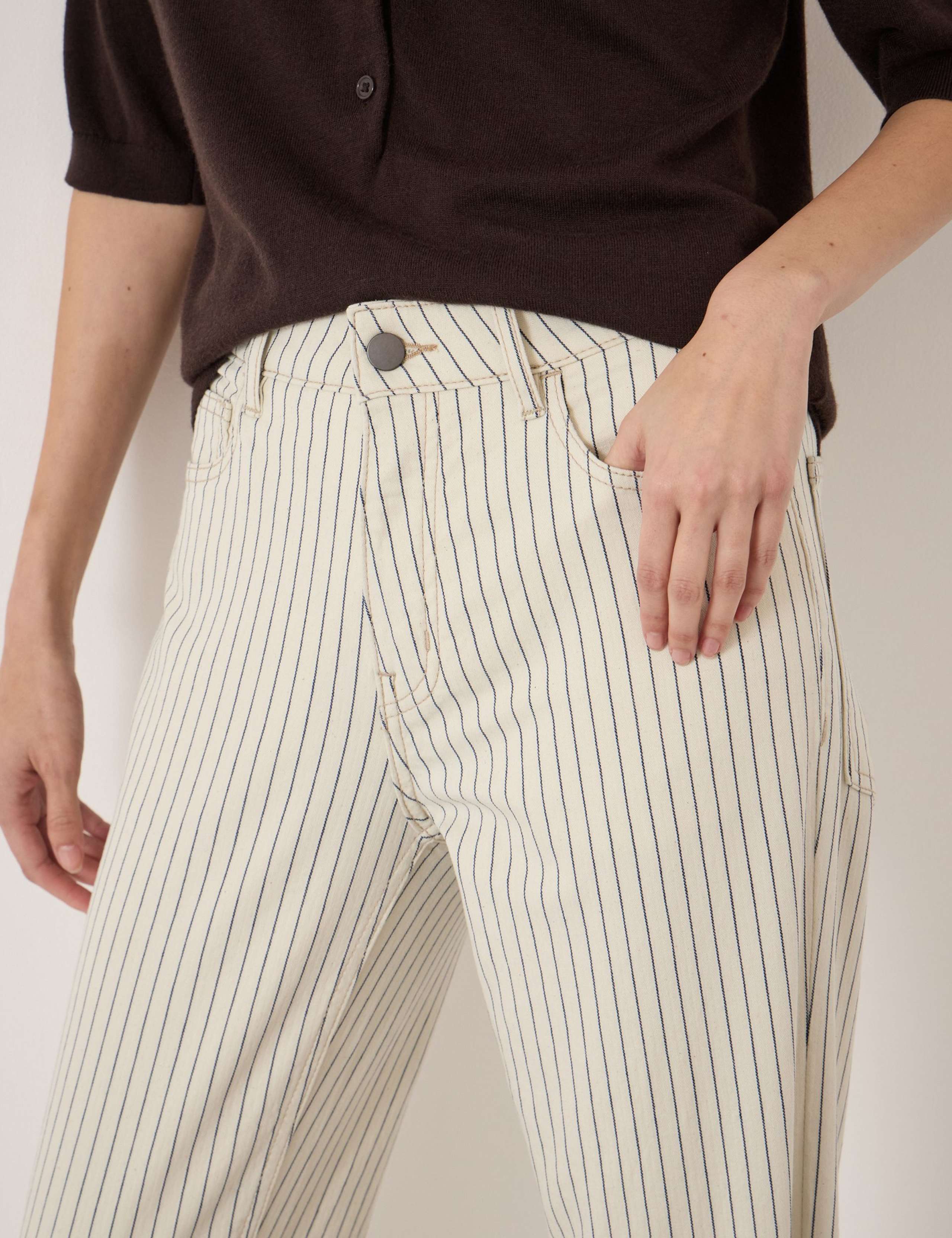 Mid Rise Straight Leg Turn Up Jeans 5 of 5