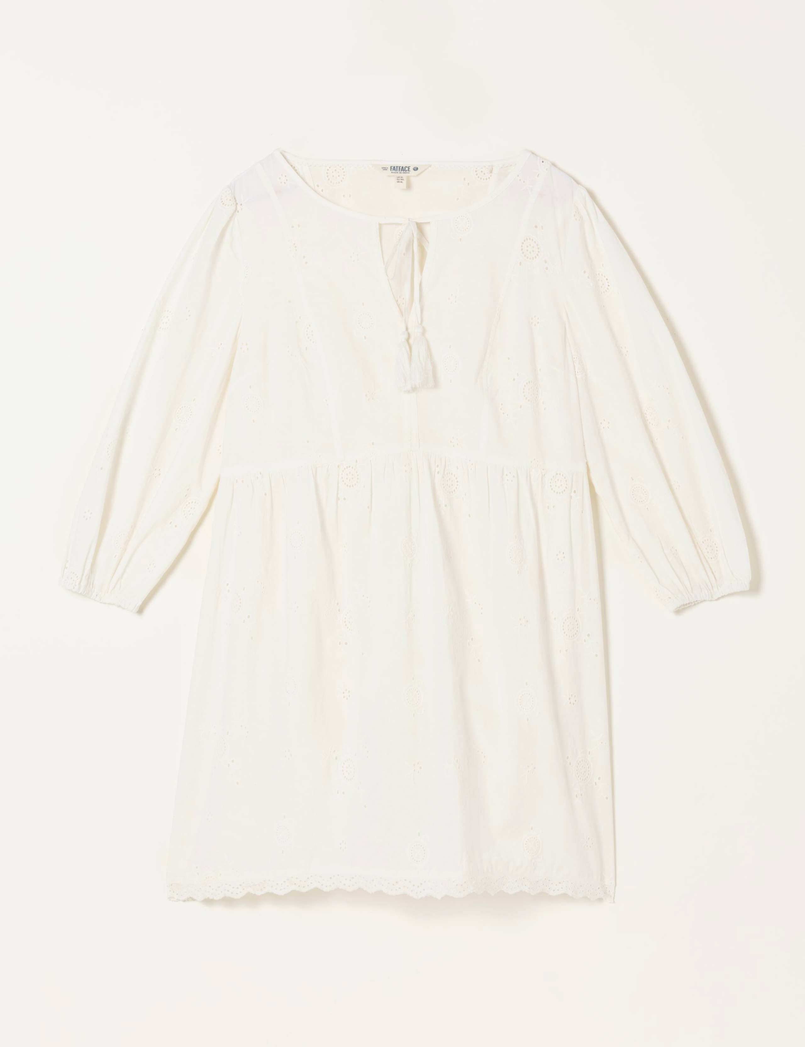 Pure Cotton Embroidered Tie Neck Tunic 2 of 6