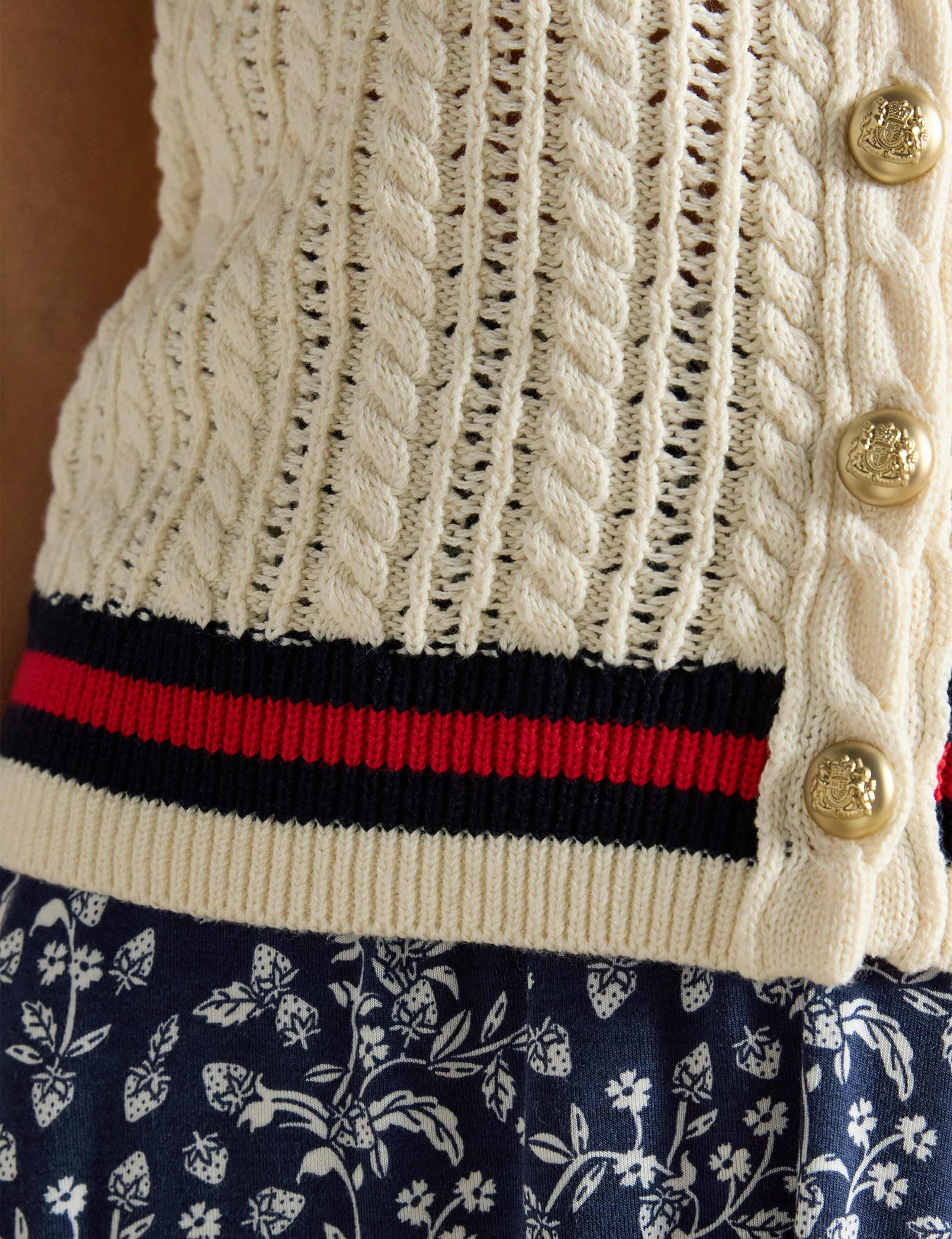 Pure Cotton Textured V-Neck Knitted Vest 5 of 8
