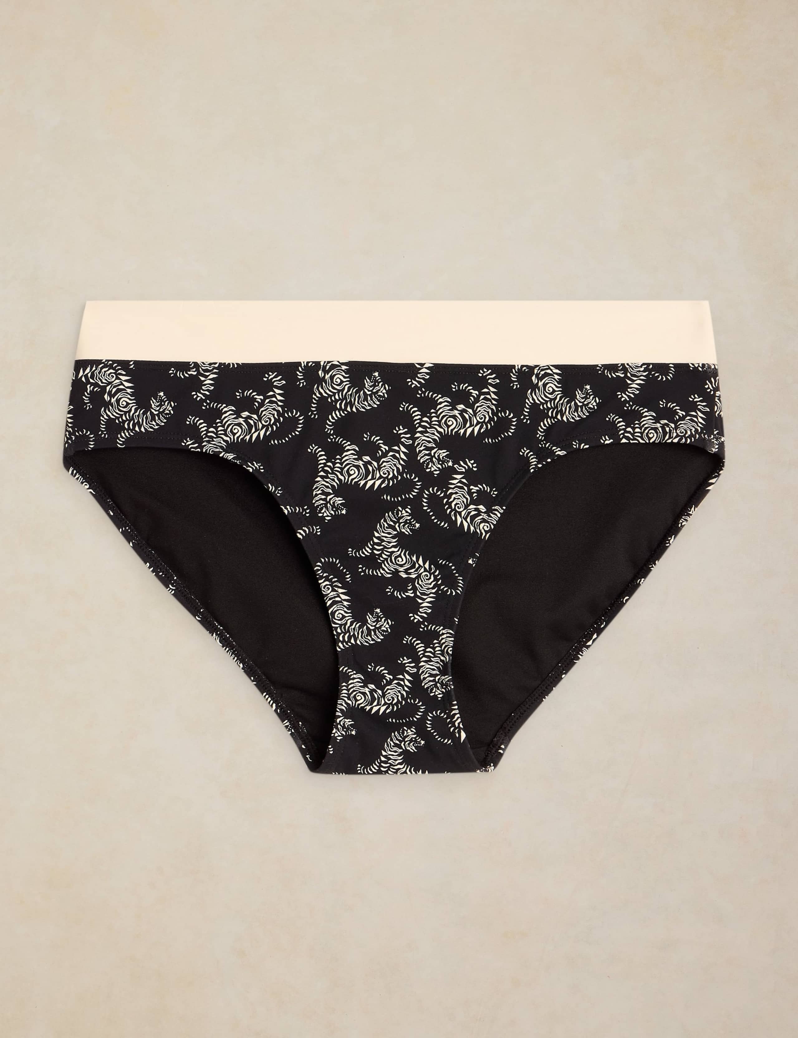 Tiger Print High Leg Bikini Bottoms 2 of 6