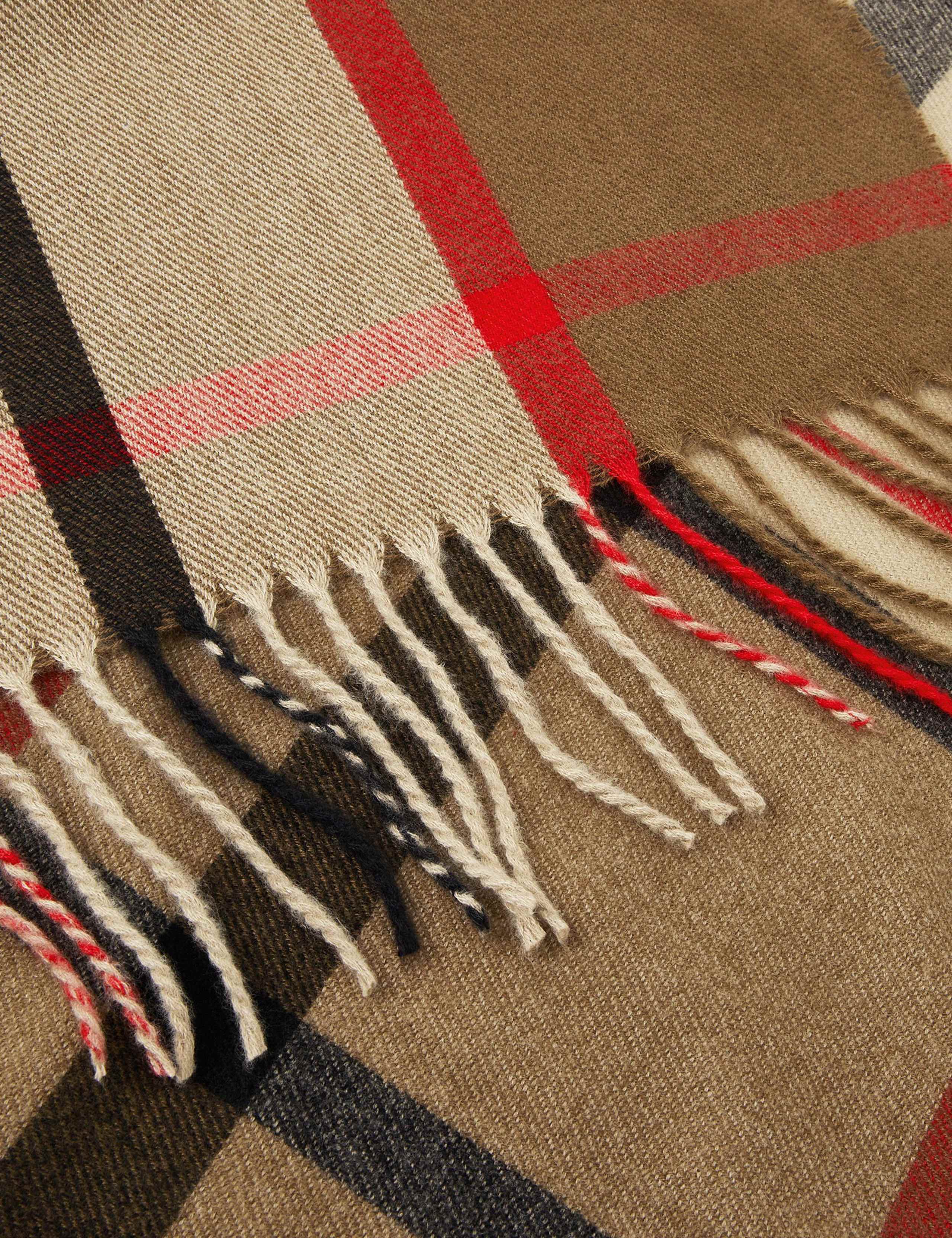 Woven Checked Fringed Blanket Scarf 2 of 2
