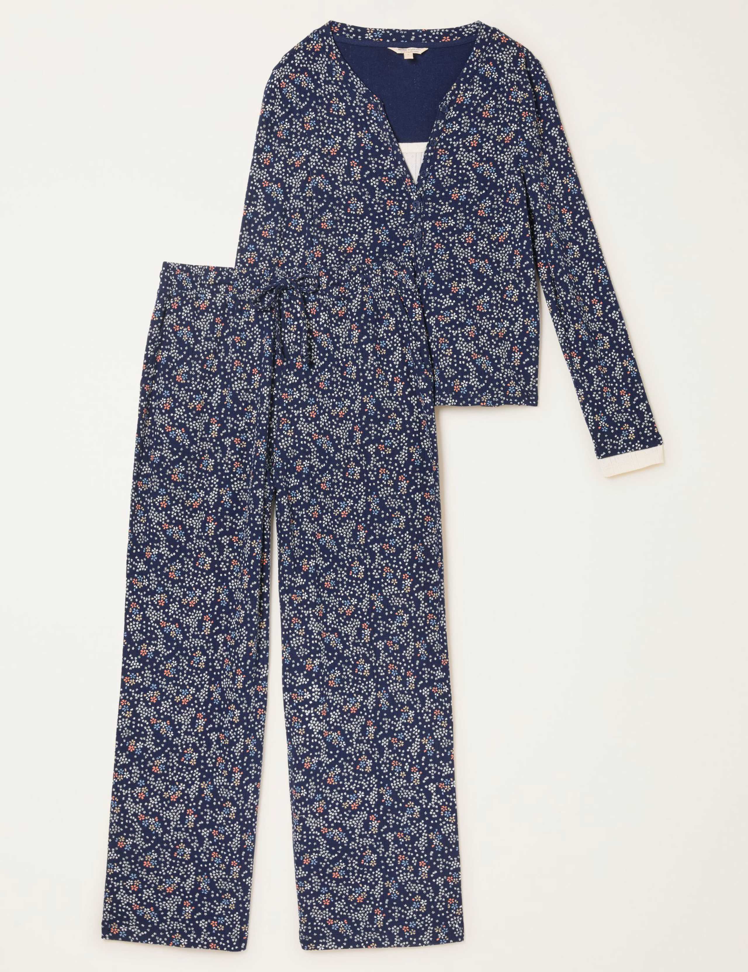 Pure Cotton Ditsy Floral Pyjama Set 2 of 6
