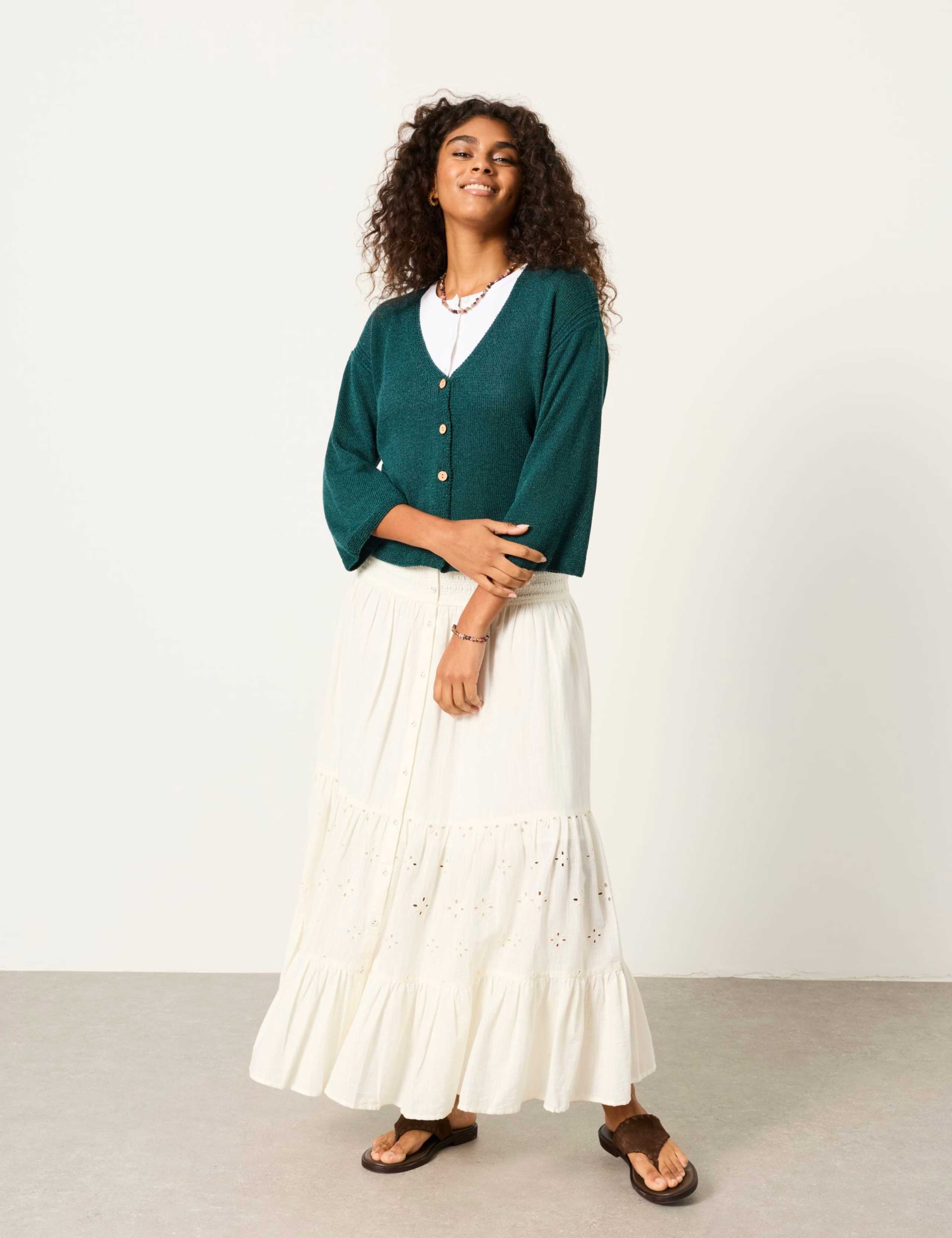 V-Neck Cardigan with Linen 4 of 6