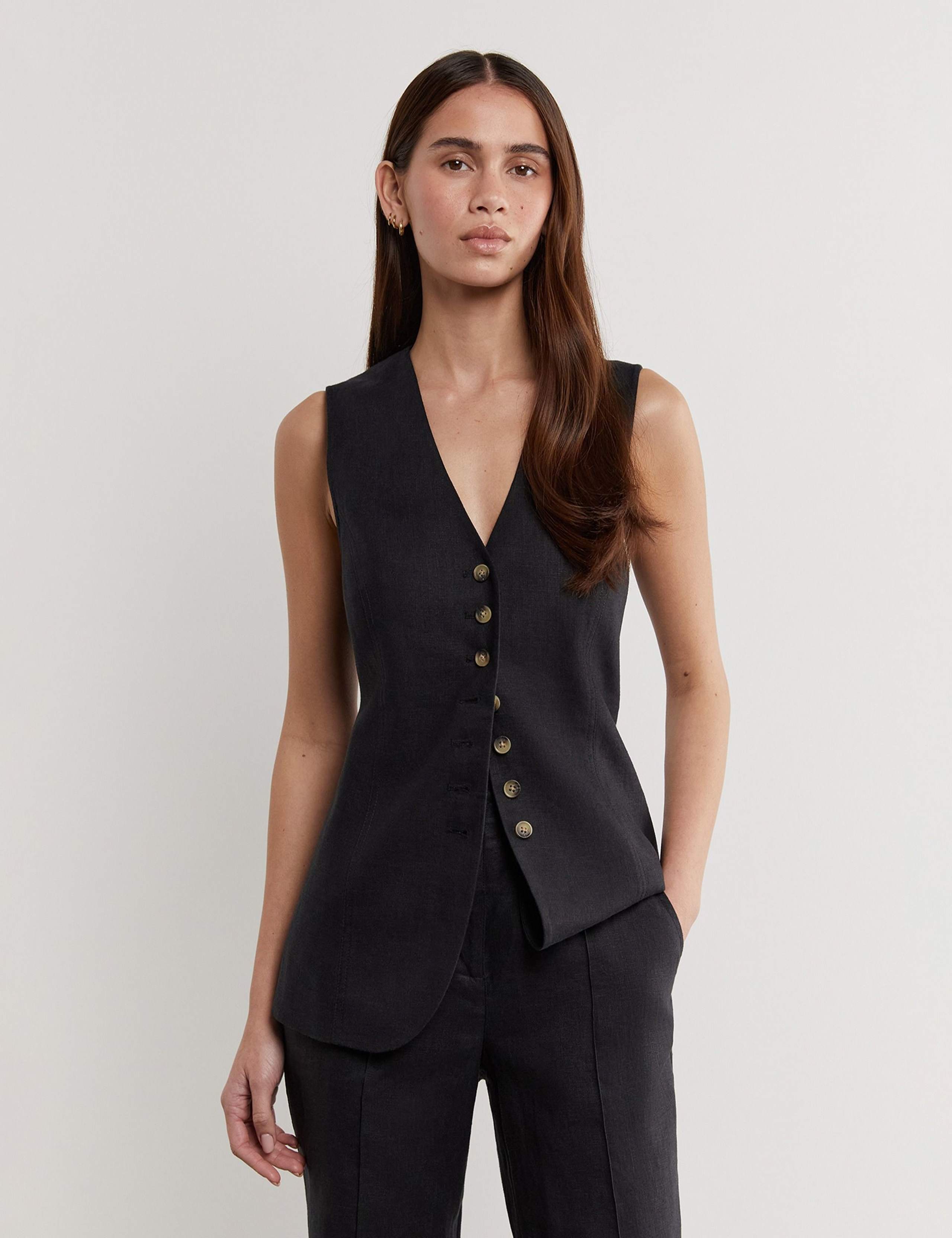 Pure Linen Waistcoat 1 of 5