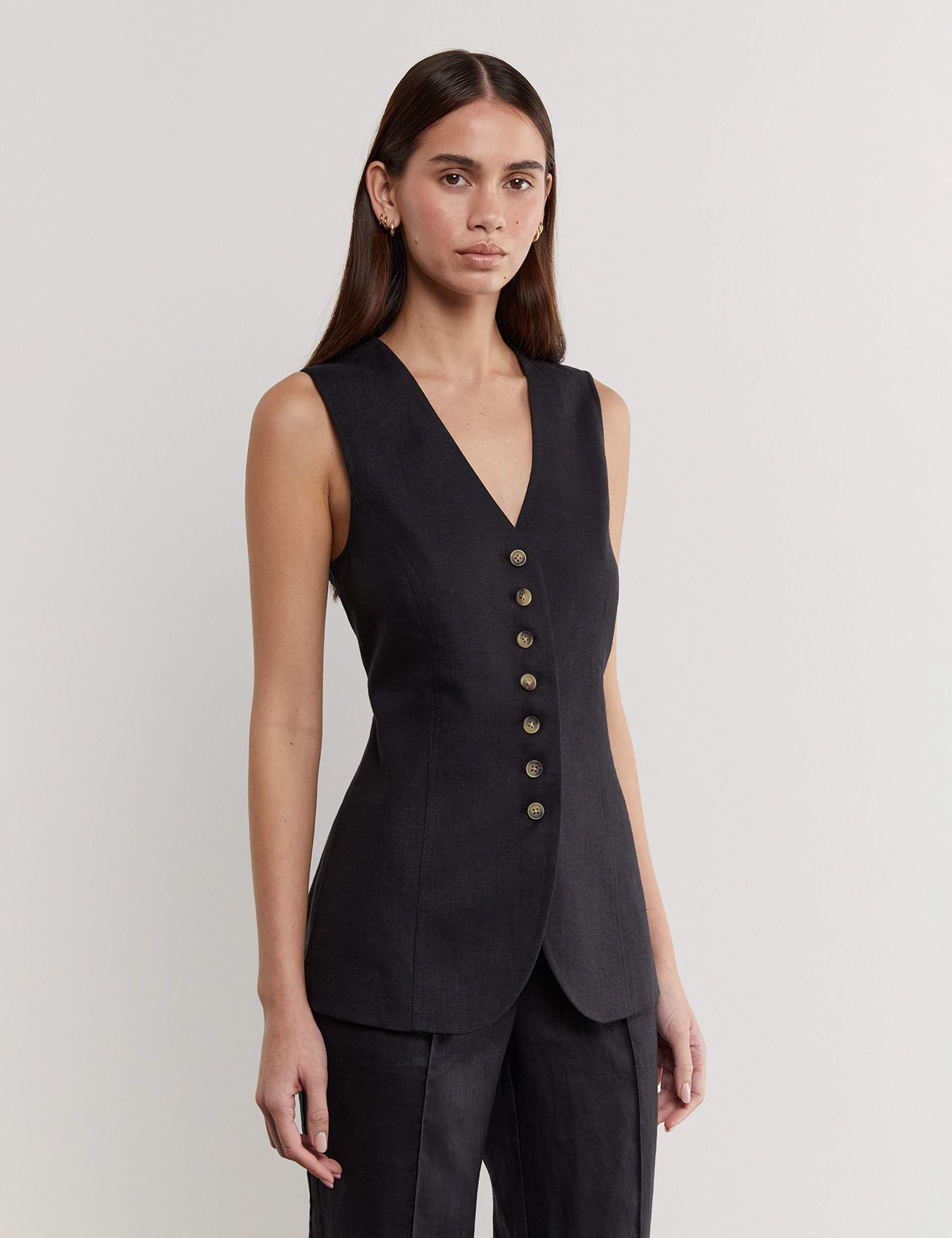Pure Linen Waistcoat 3 of 5