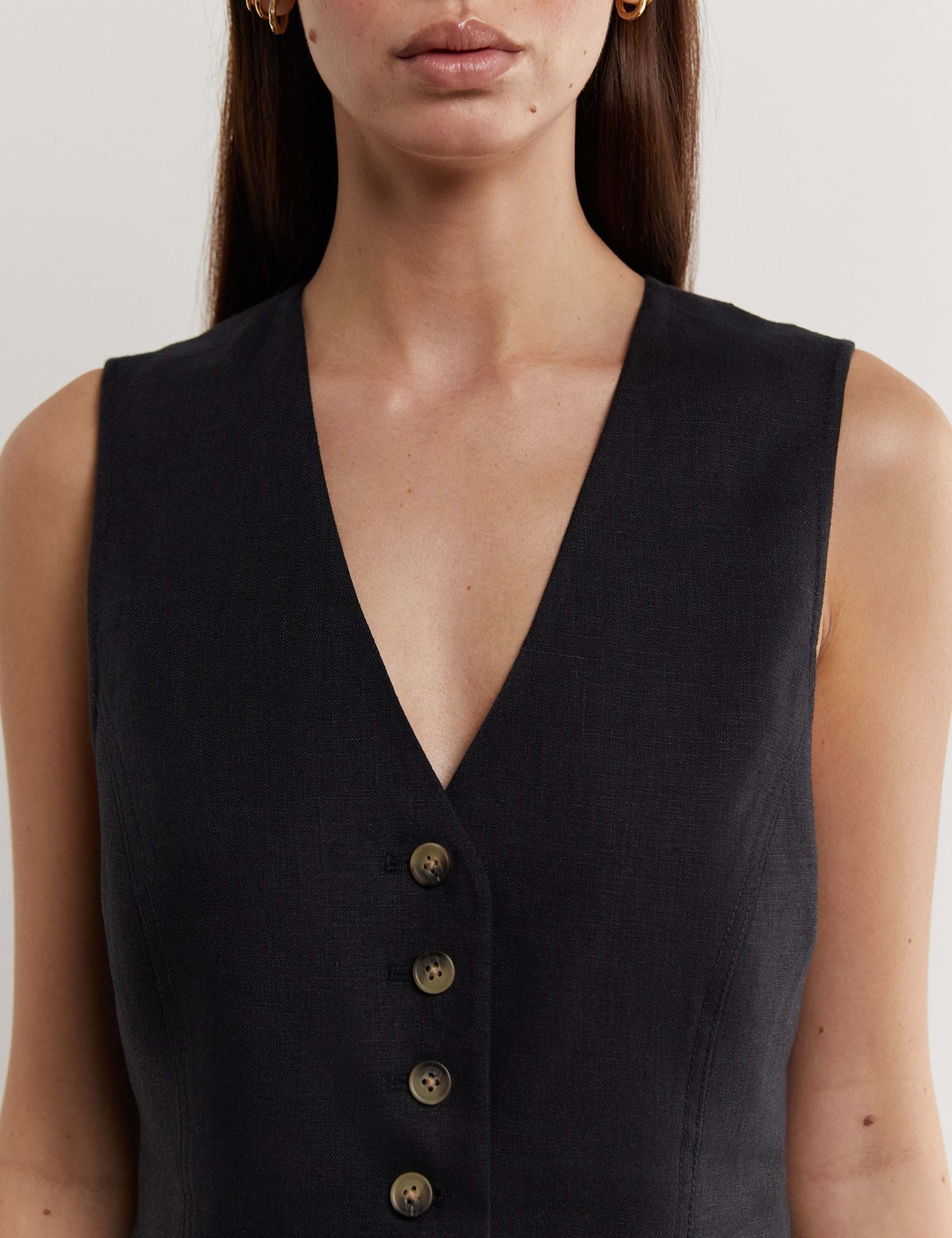 Pure Linen Waistcoat 4 of 5