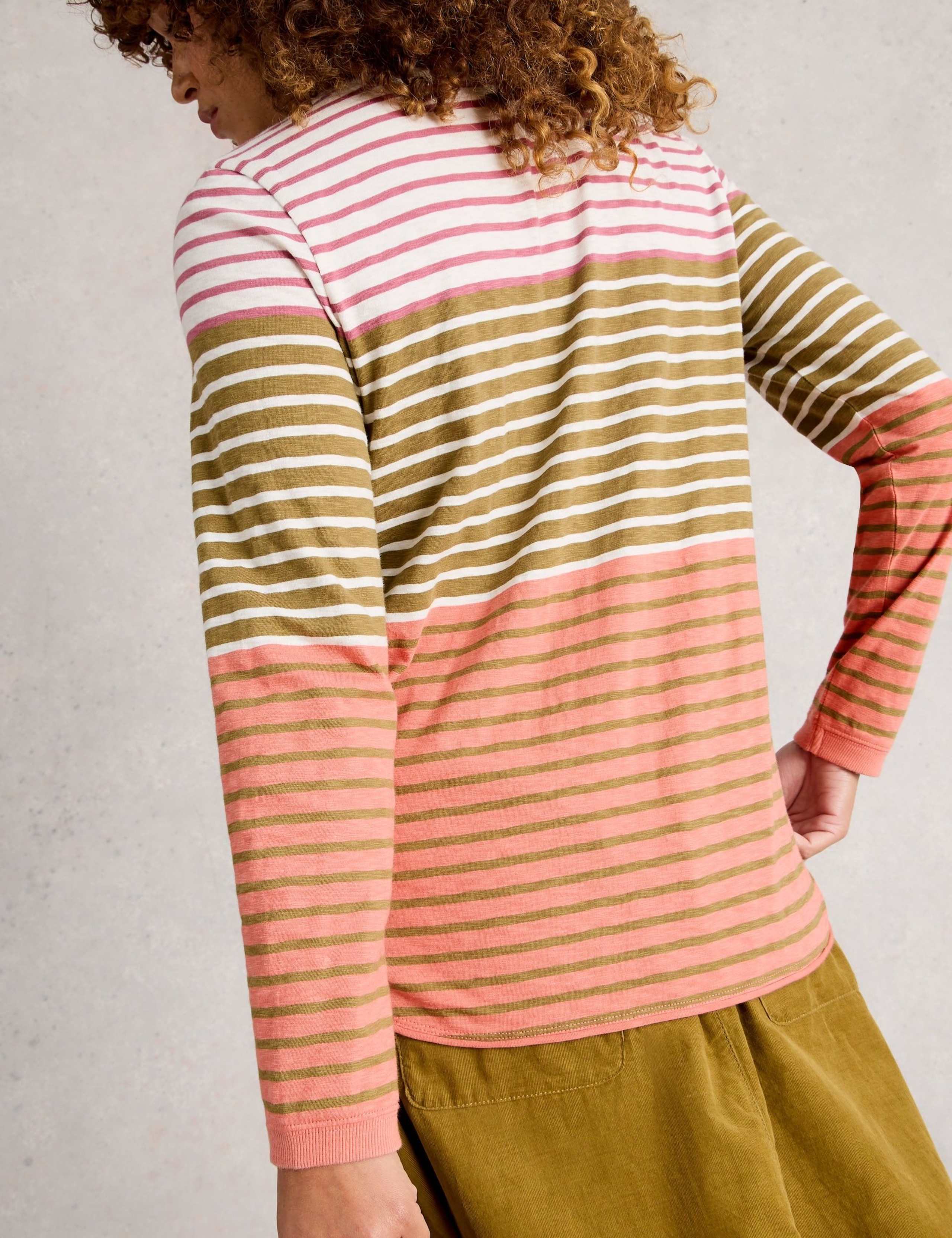 Pure Cotton Striped Crew Neck Top 4 of 6