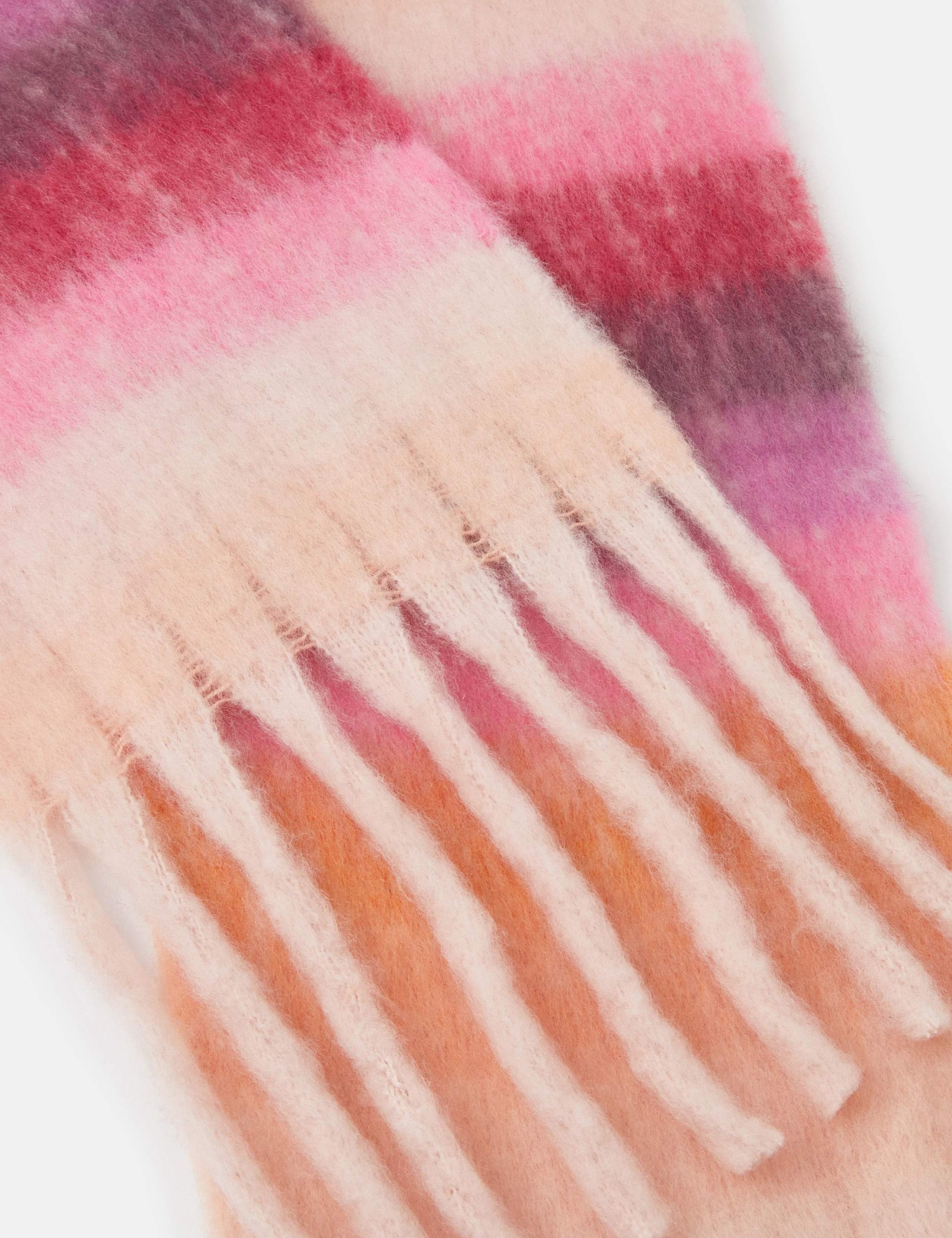 Fluffy Striped Tassel Scarf 2 of 2
