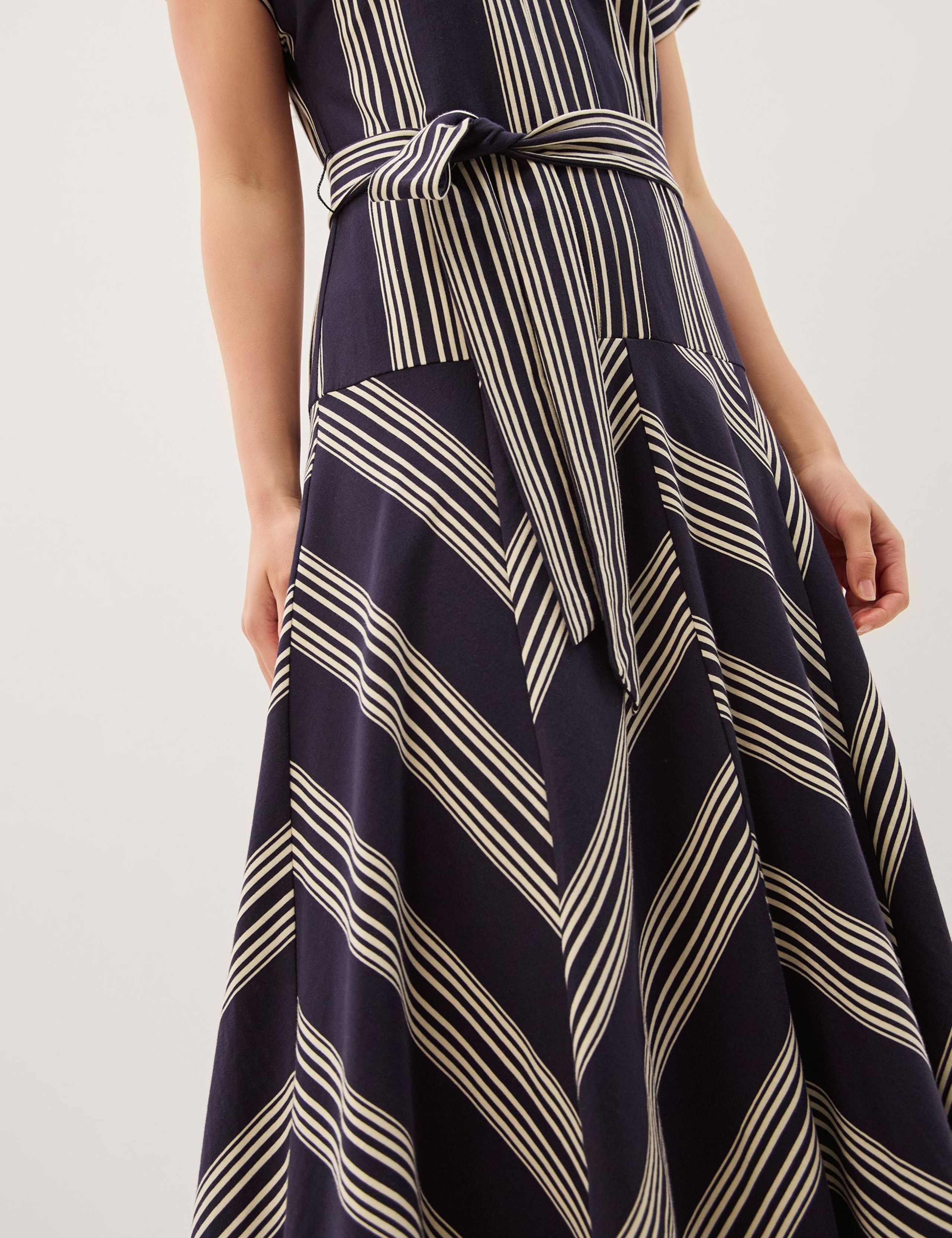 Pure Cotton Striped V-Neck Maxi Smock Dress 5 of 5