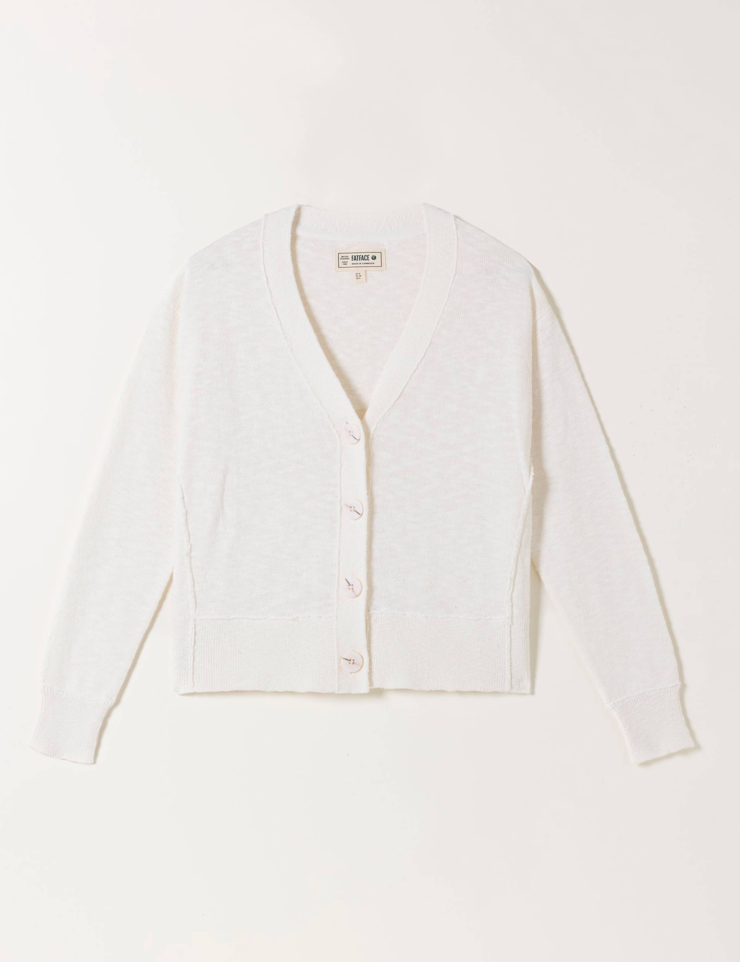 Pure Cotton Textured V-Neck Cardigan 2 of 5