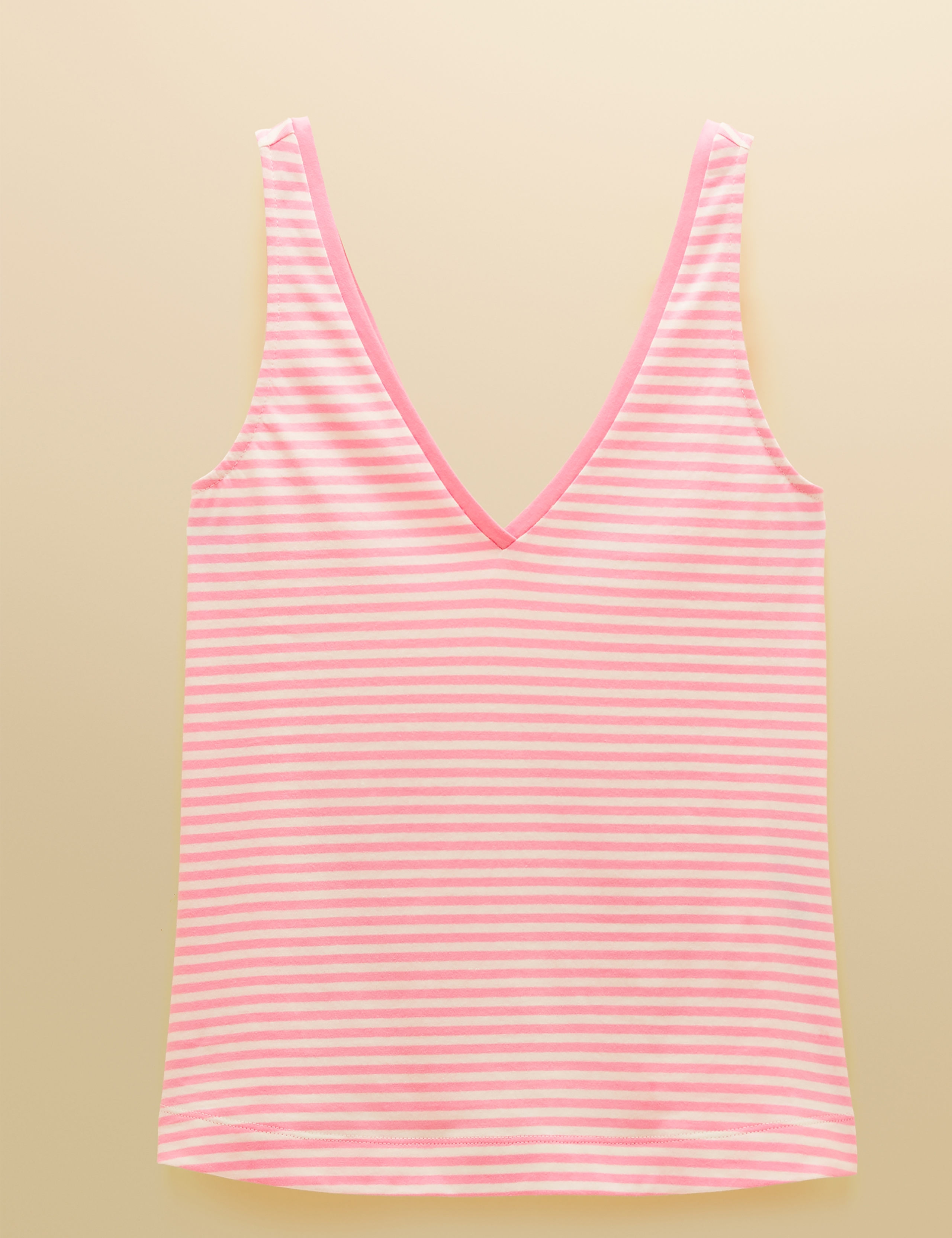 Jersey Striped V-Neck Relaxed Vest Top 2 of 6