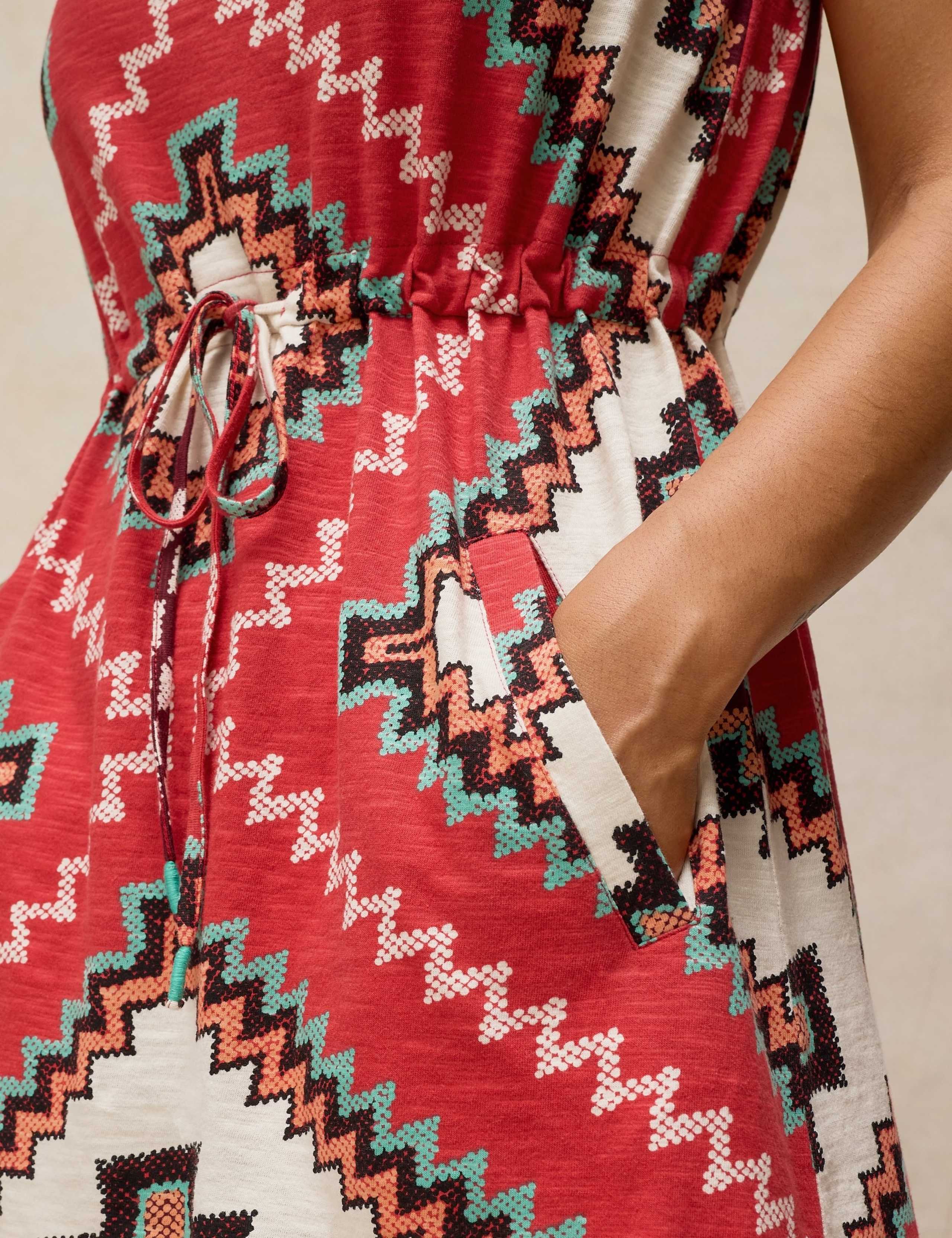 Pure Cotton Jersey Patterned Beach Dress 5 of 6