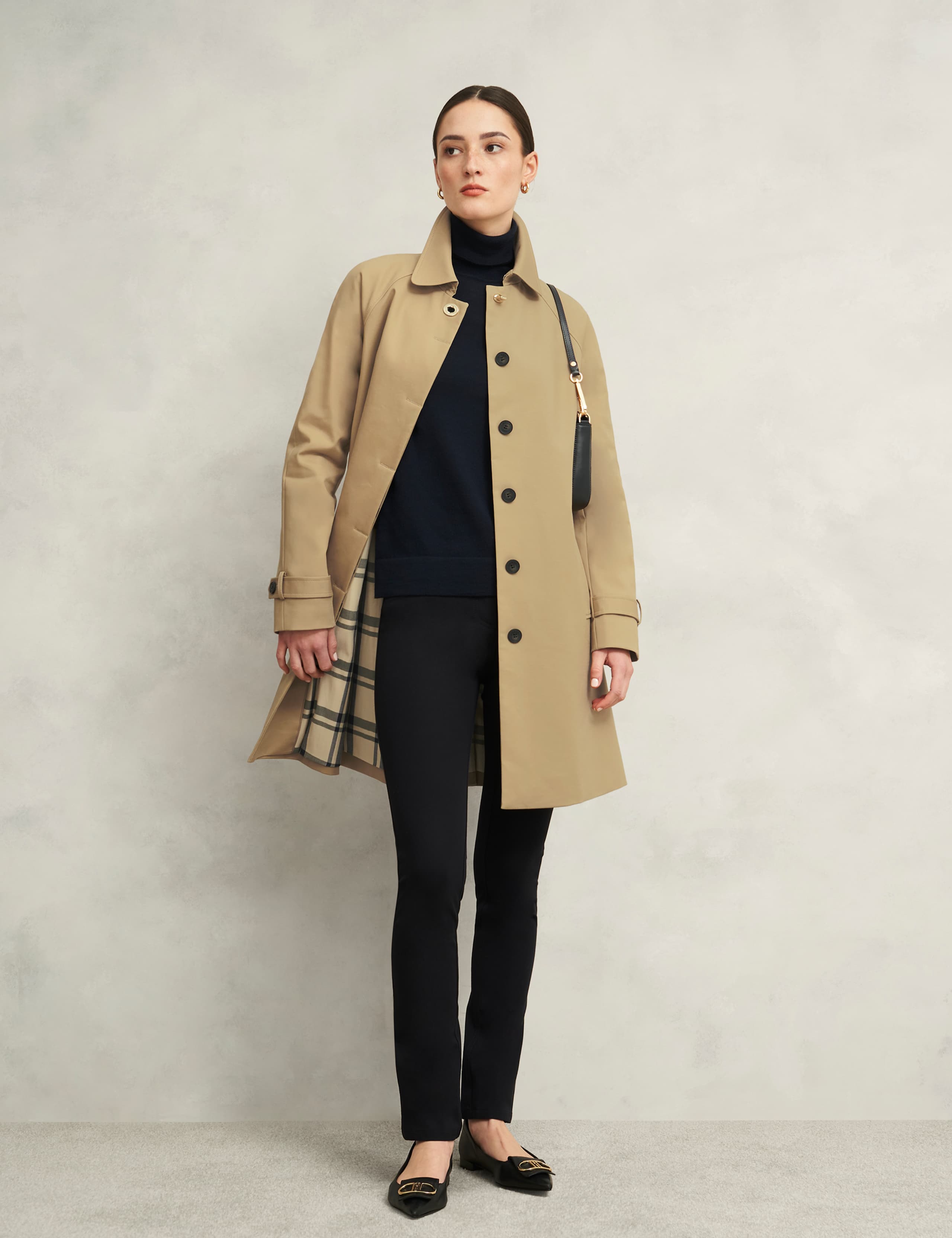Cotton Rich Showerproof Belted Trench Coat 3 of 10