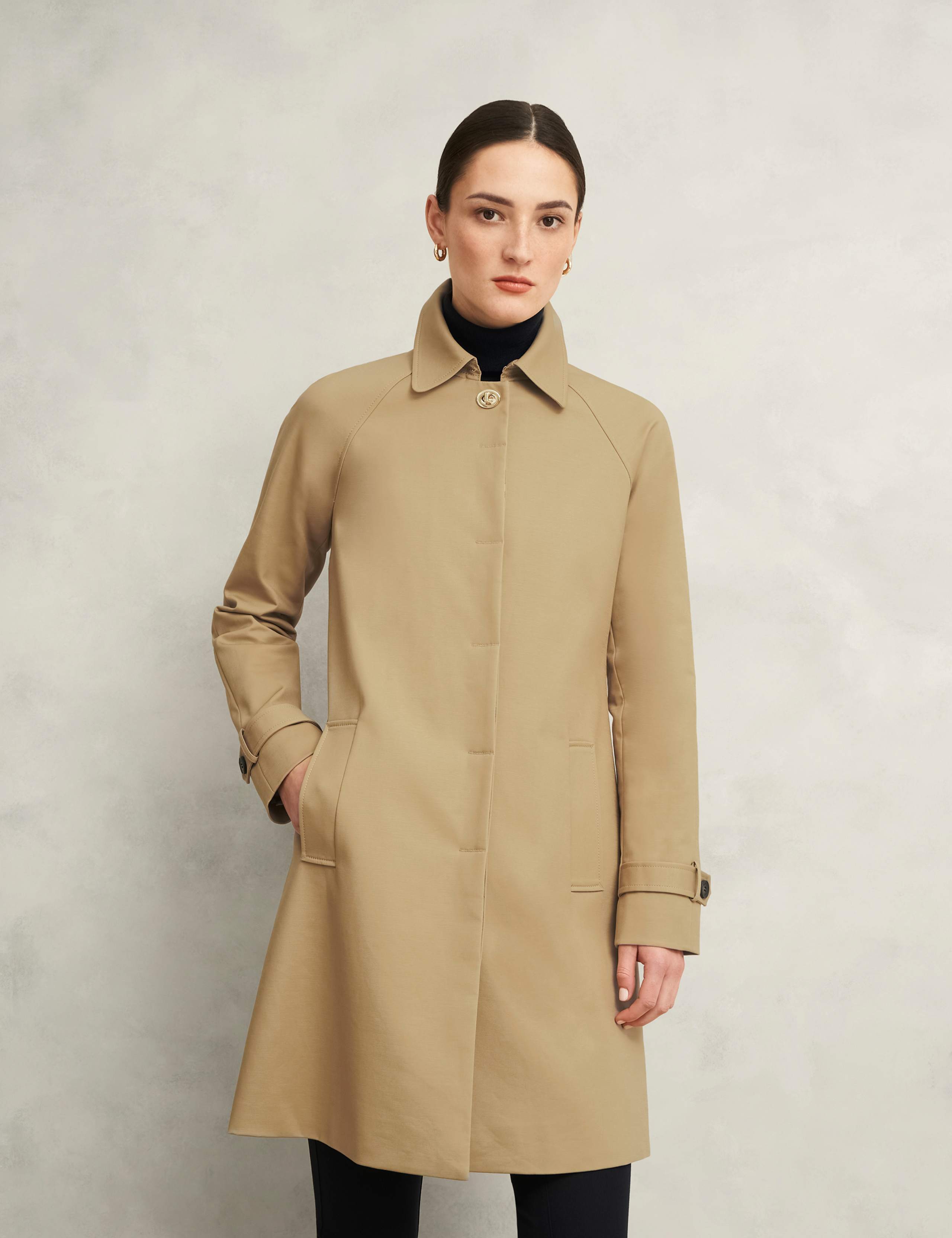 Cotton Rich Showerproof Belted Trench Coat 4 of 10