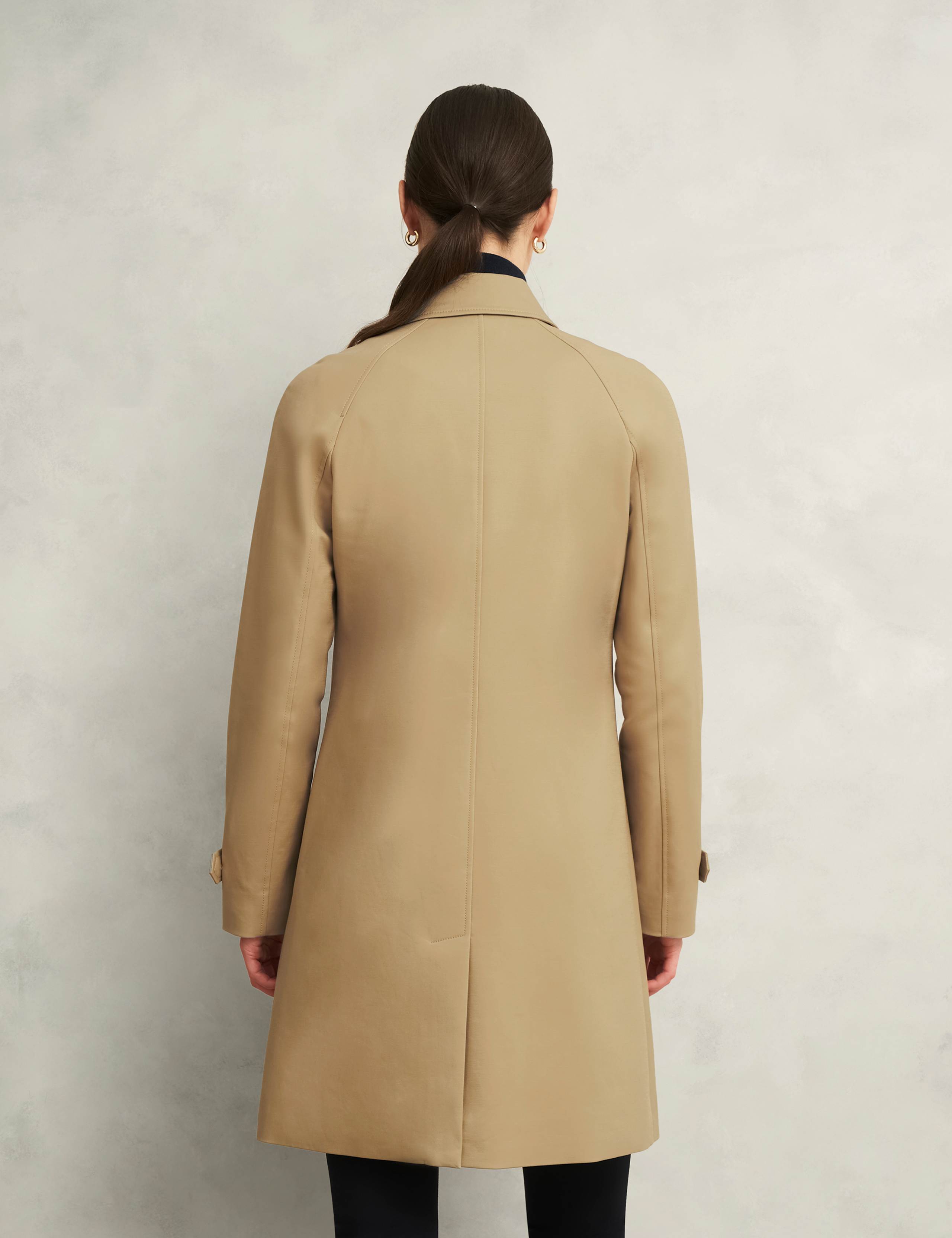 Cotton Rich Showerproof Belted Trench Coat 8 of 10