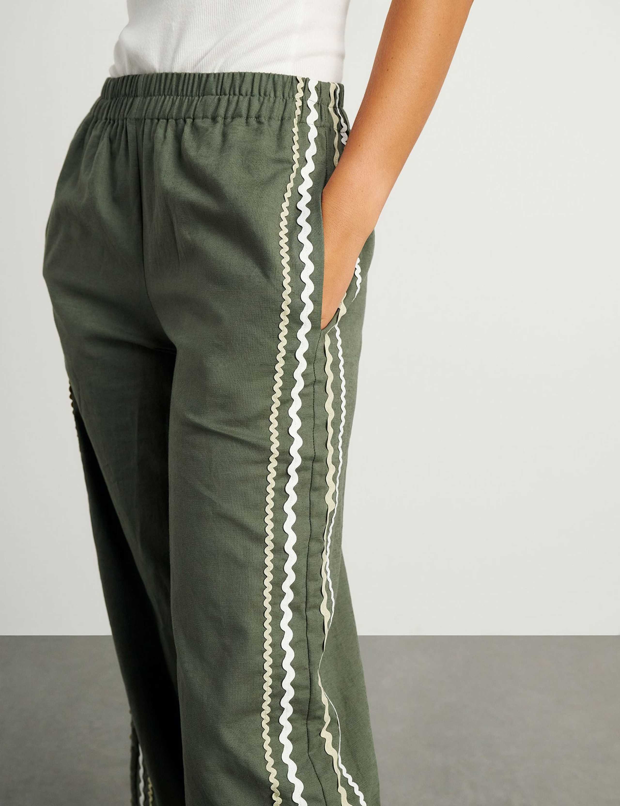 Cotton Rich Wide Leg Trousers 4 of 6