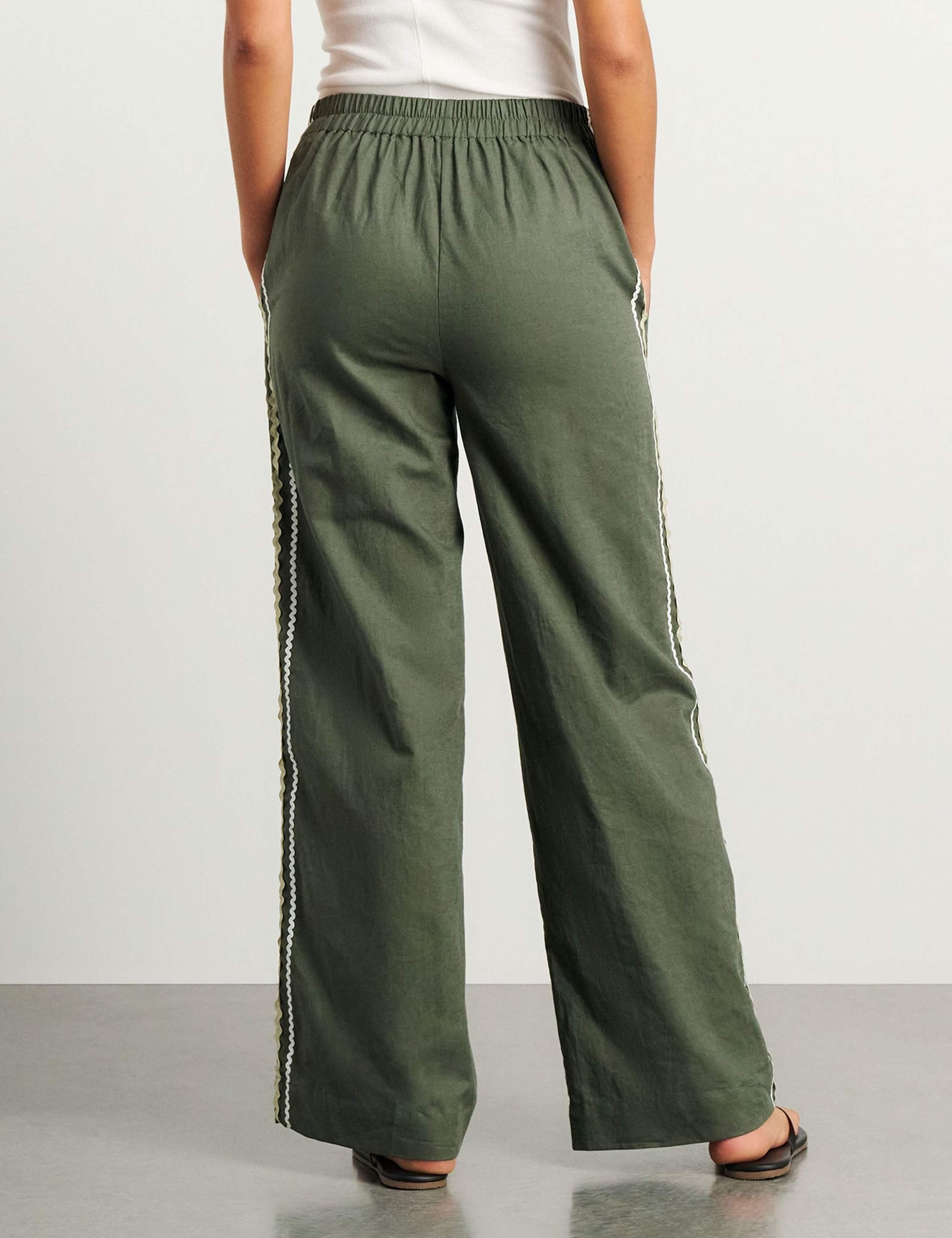 Cotton Rich Wide Leg Trousers 5 of 6