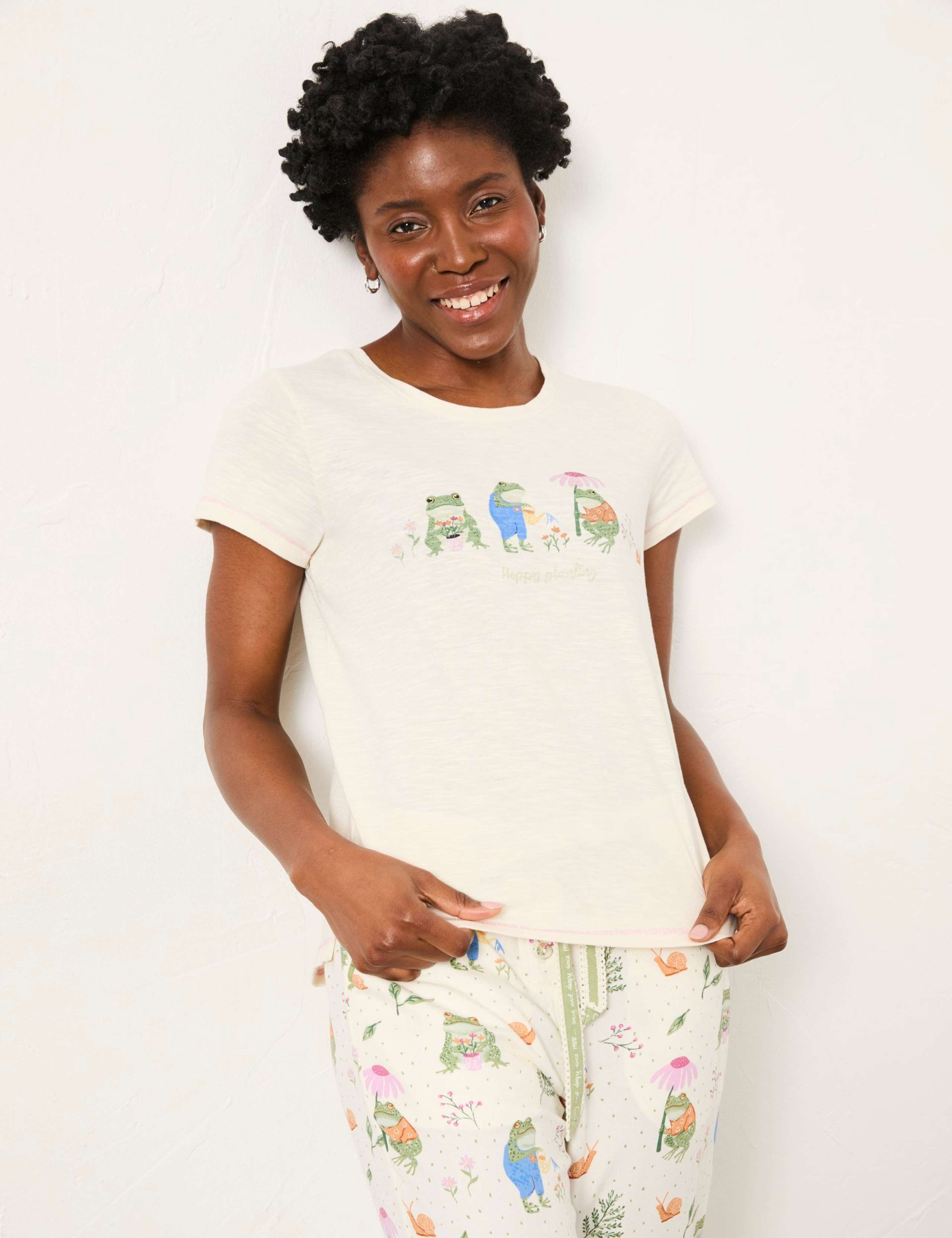 Pure Cotton Frog Pyjama Top 3 of 6