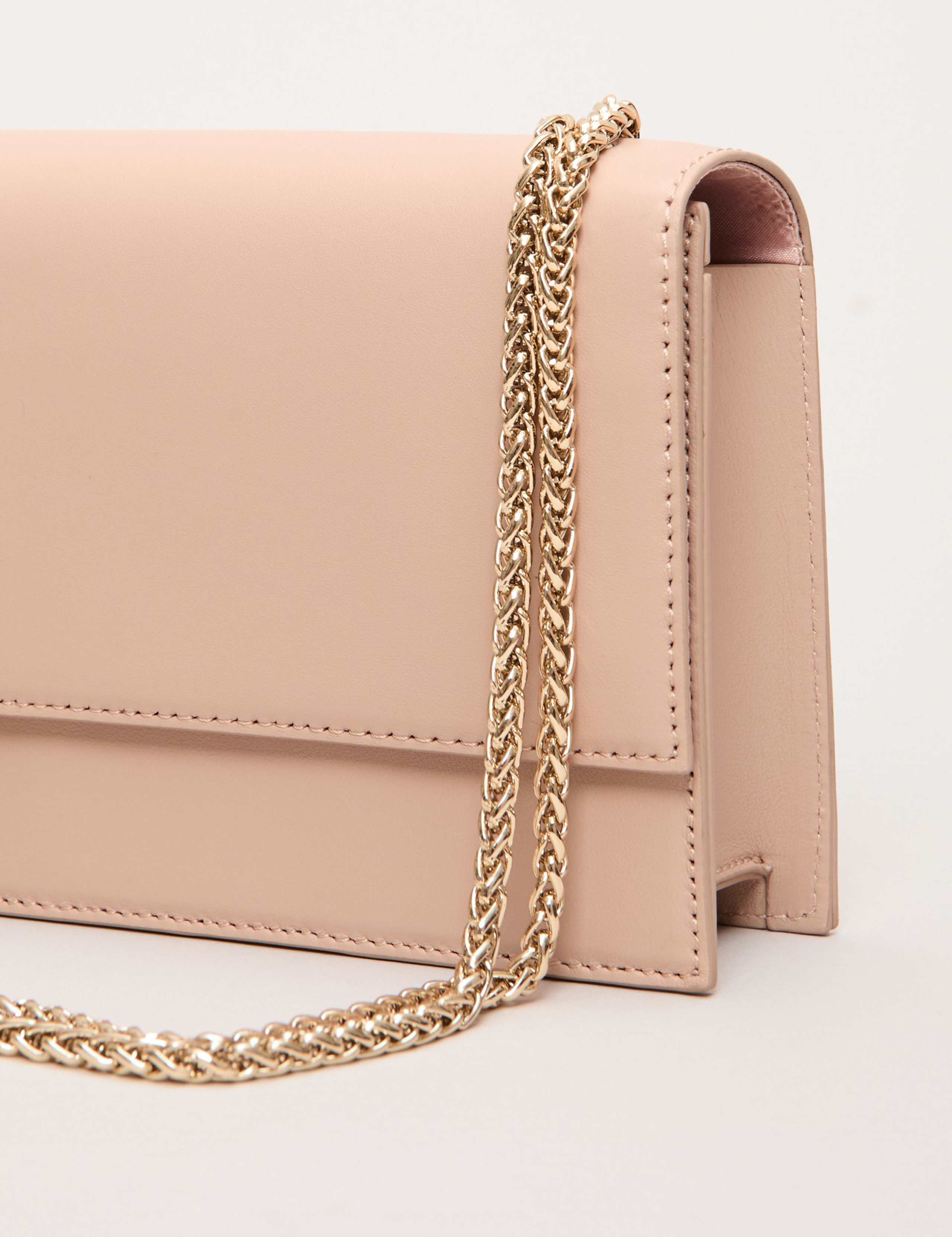 Leather Double Chain Clutch Bag 2 of 5