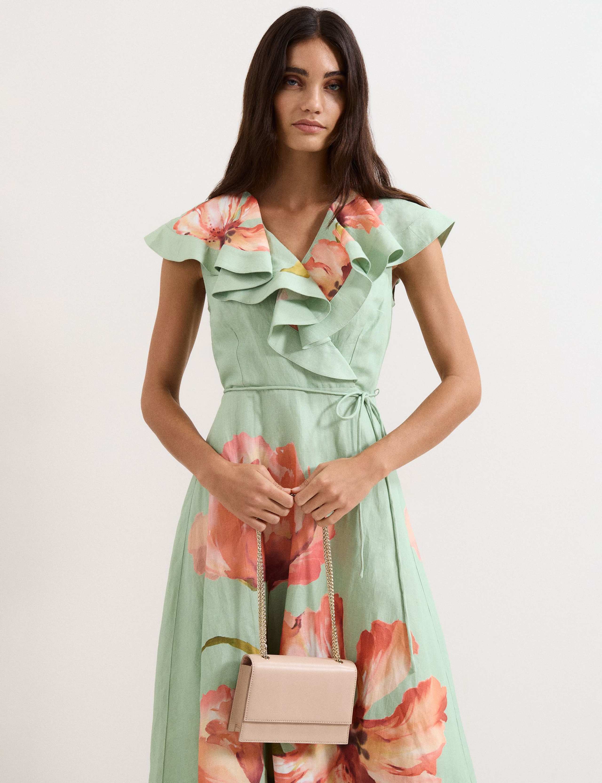 Leather Double Chain Clutch Bag 5 of 5