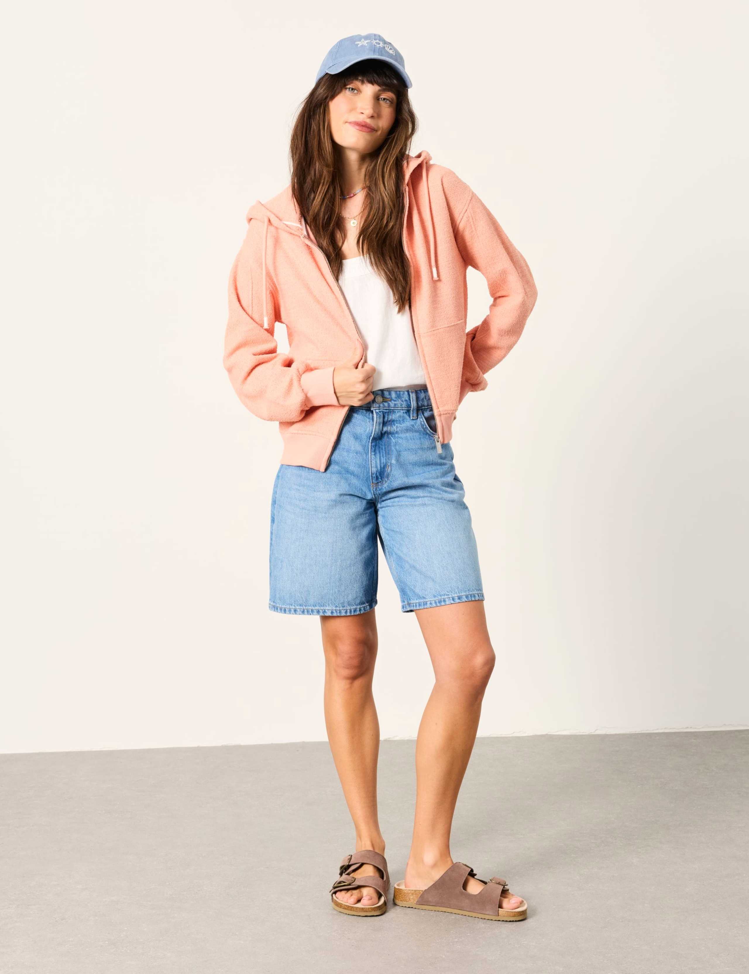 Pure Cotton Textured Zip Up Hoodie 4 of 6
