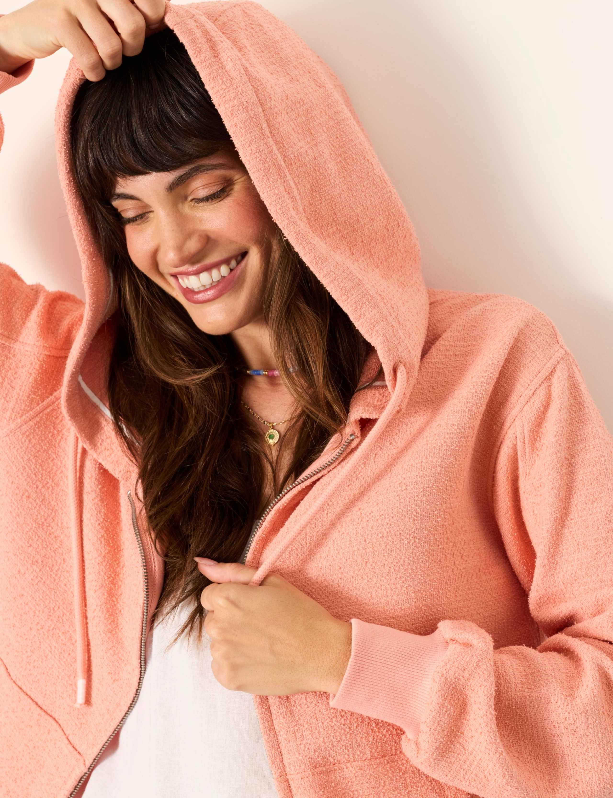 Pure Cotton Textured Zip Up Hoodie 6 of 6