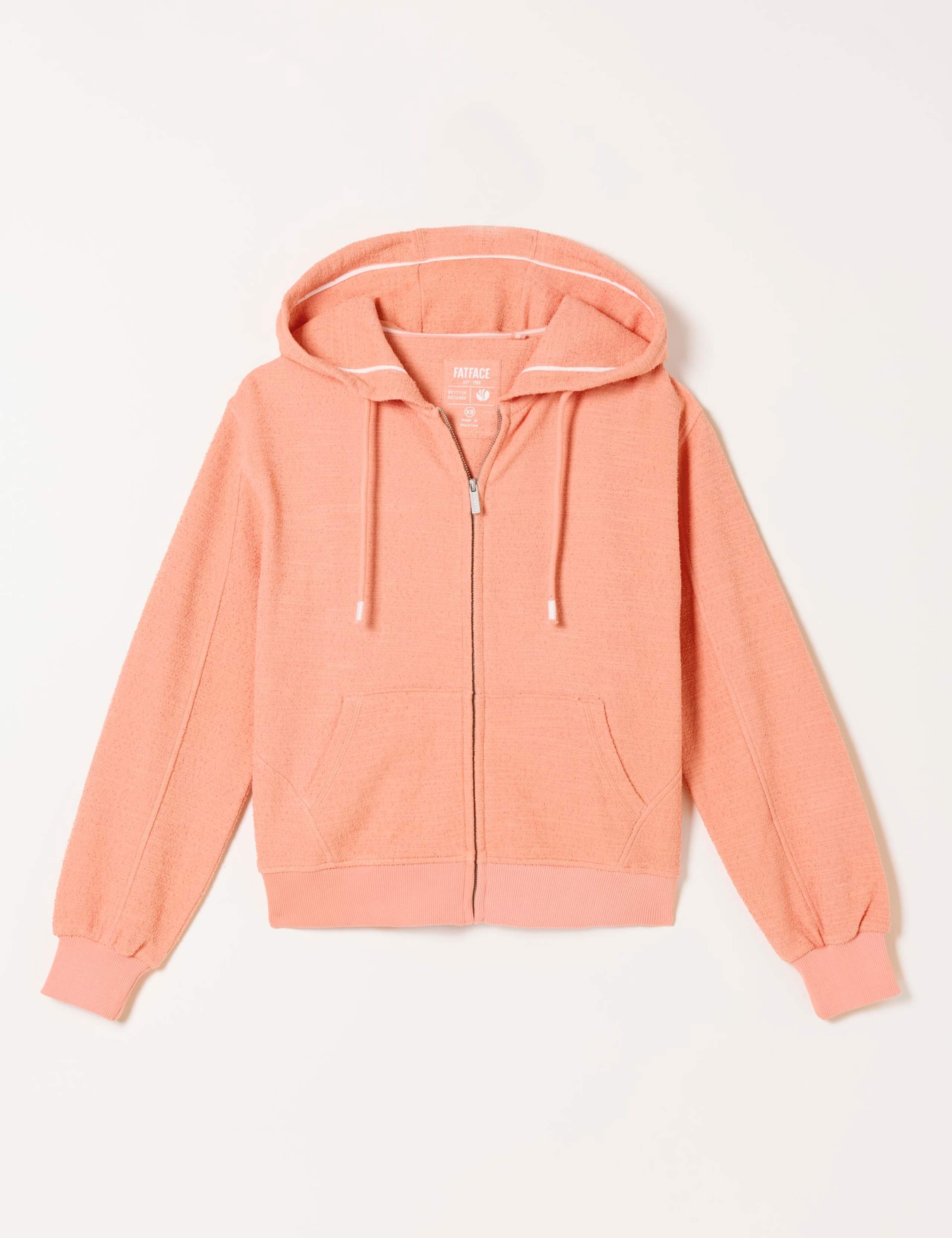 Pure Cotton Textured Zip Up Hoodie 2 of 6