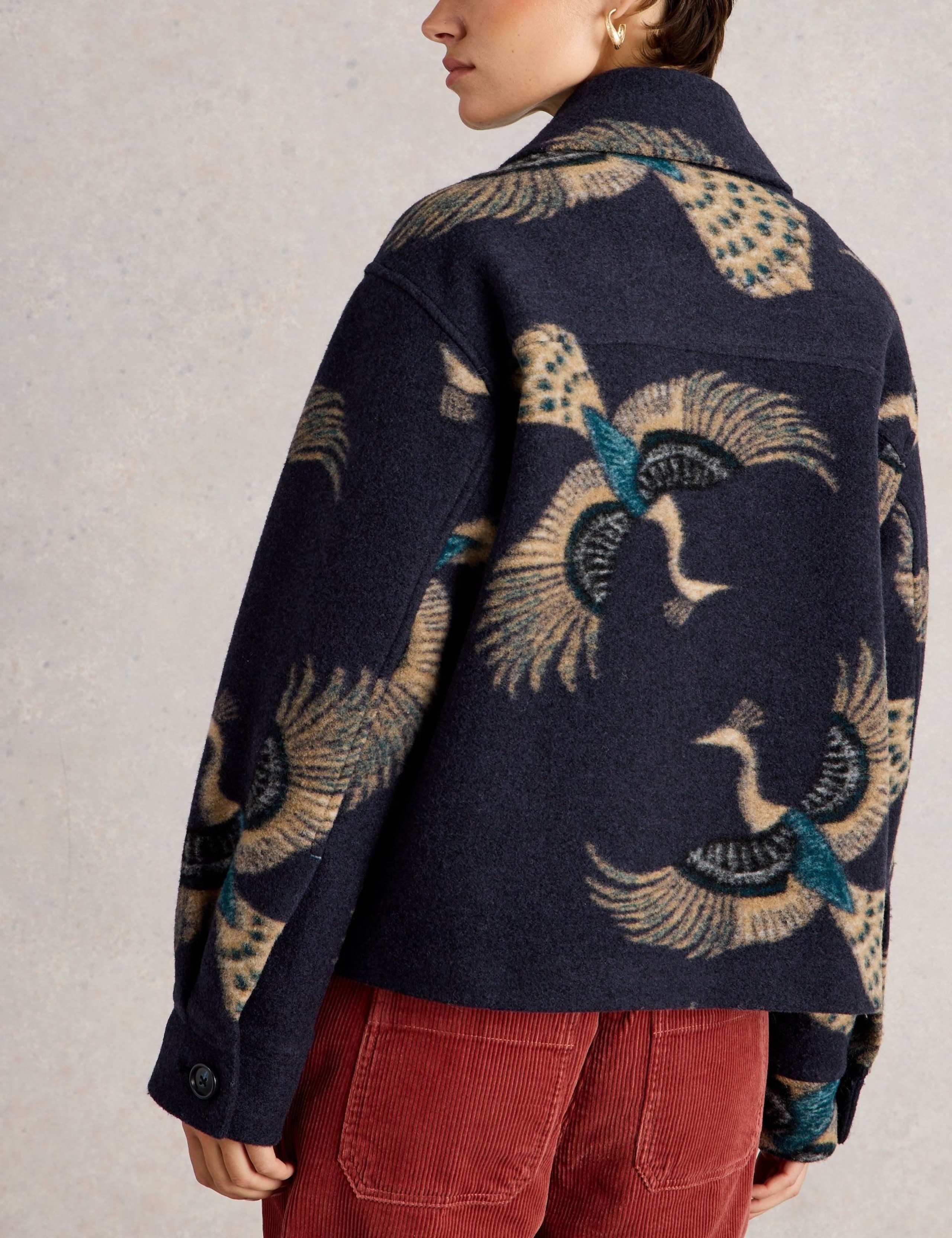 Wool Blend Printed Short Jacket 3 of 6
