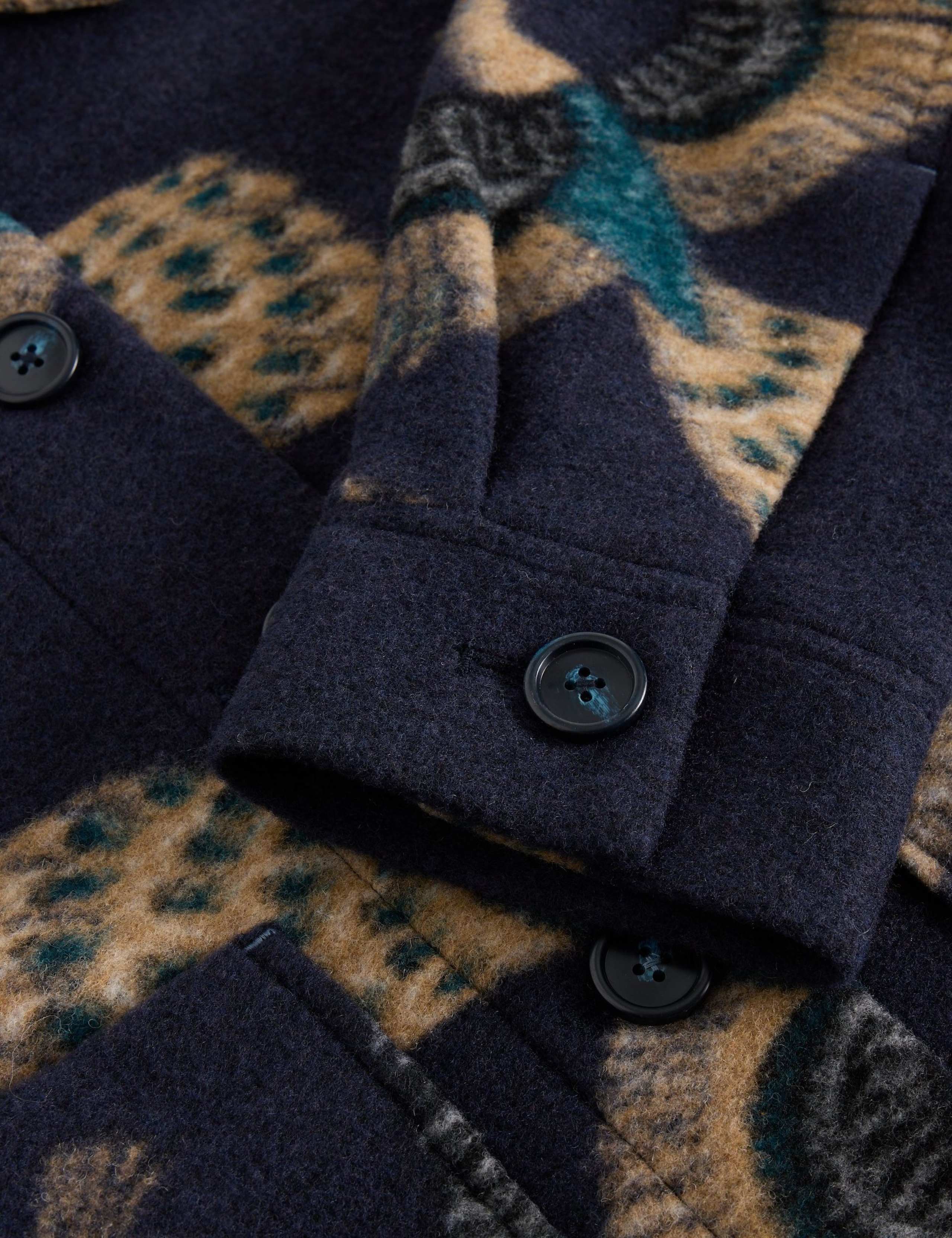 Wool Blend Printed Short Jacket 4 of 6