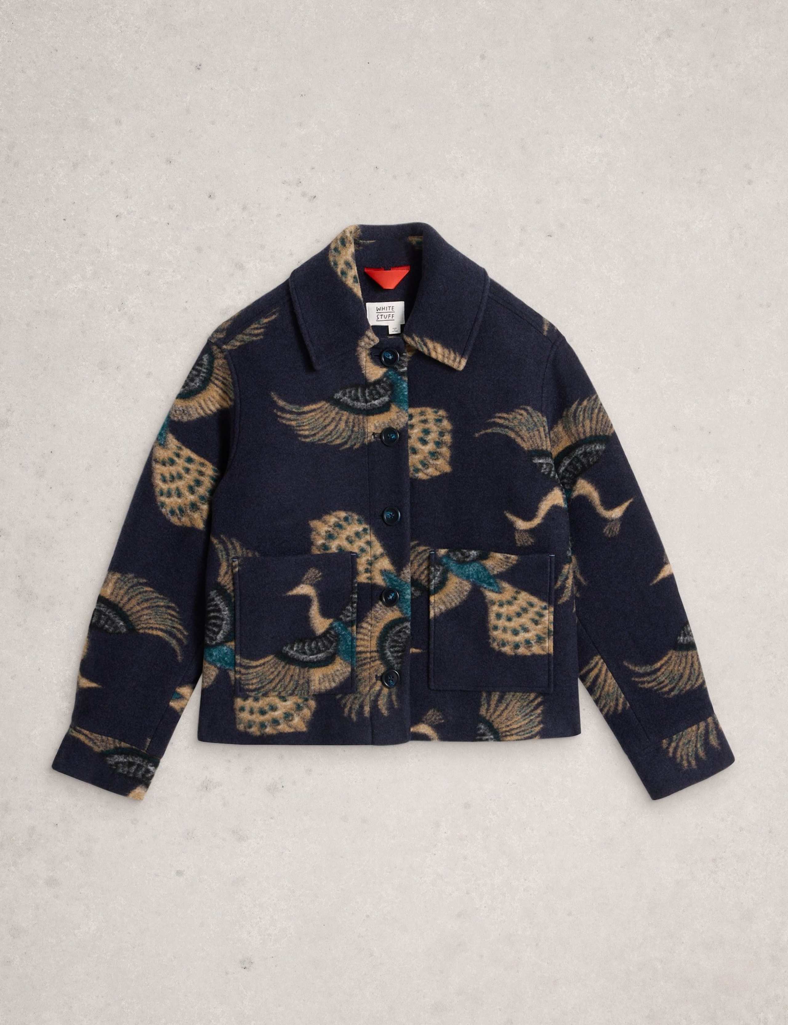 Wool Blend Printed Short Jacket 2 of 6
