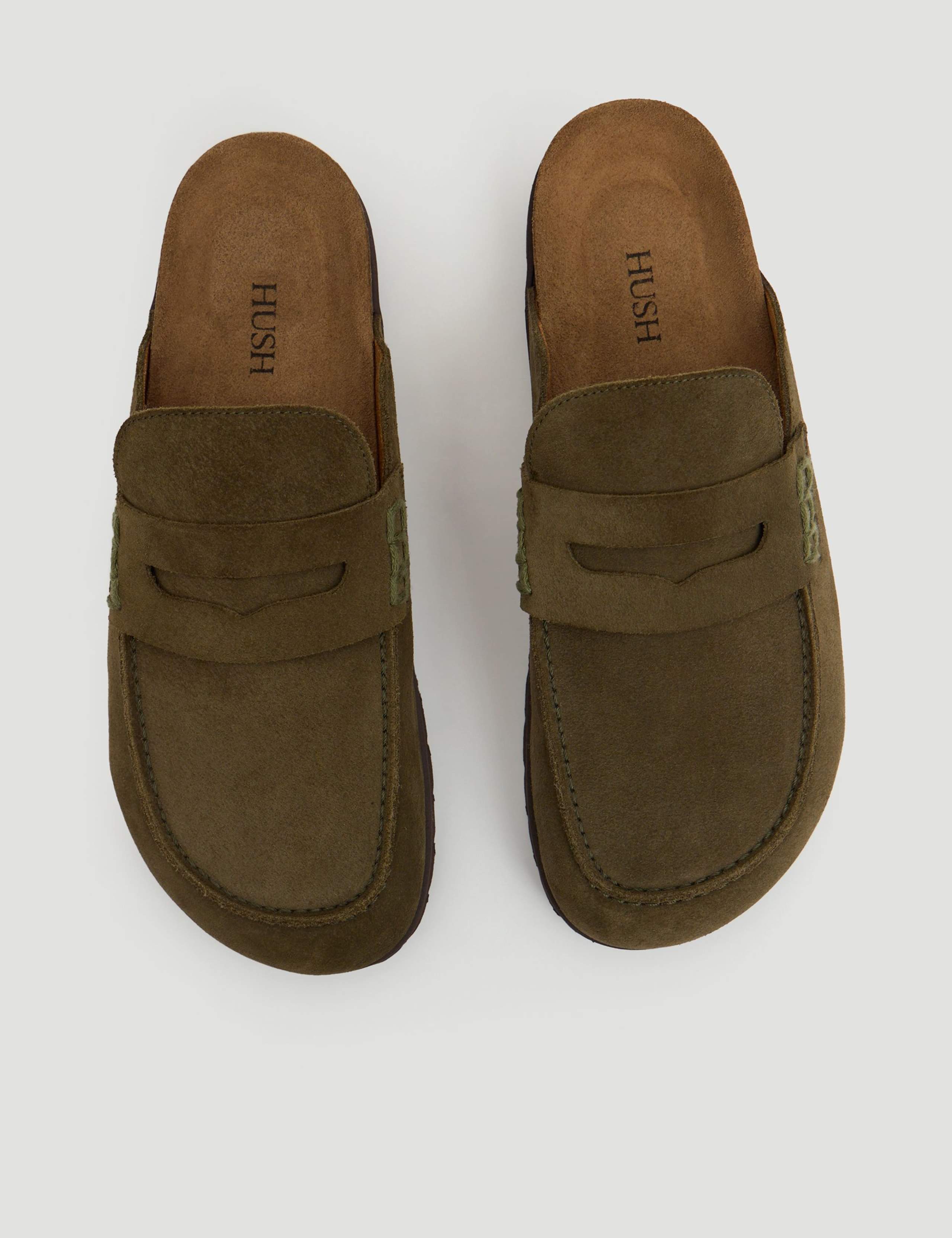 Suede Padded Flat Mules 2 of 6