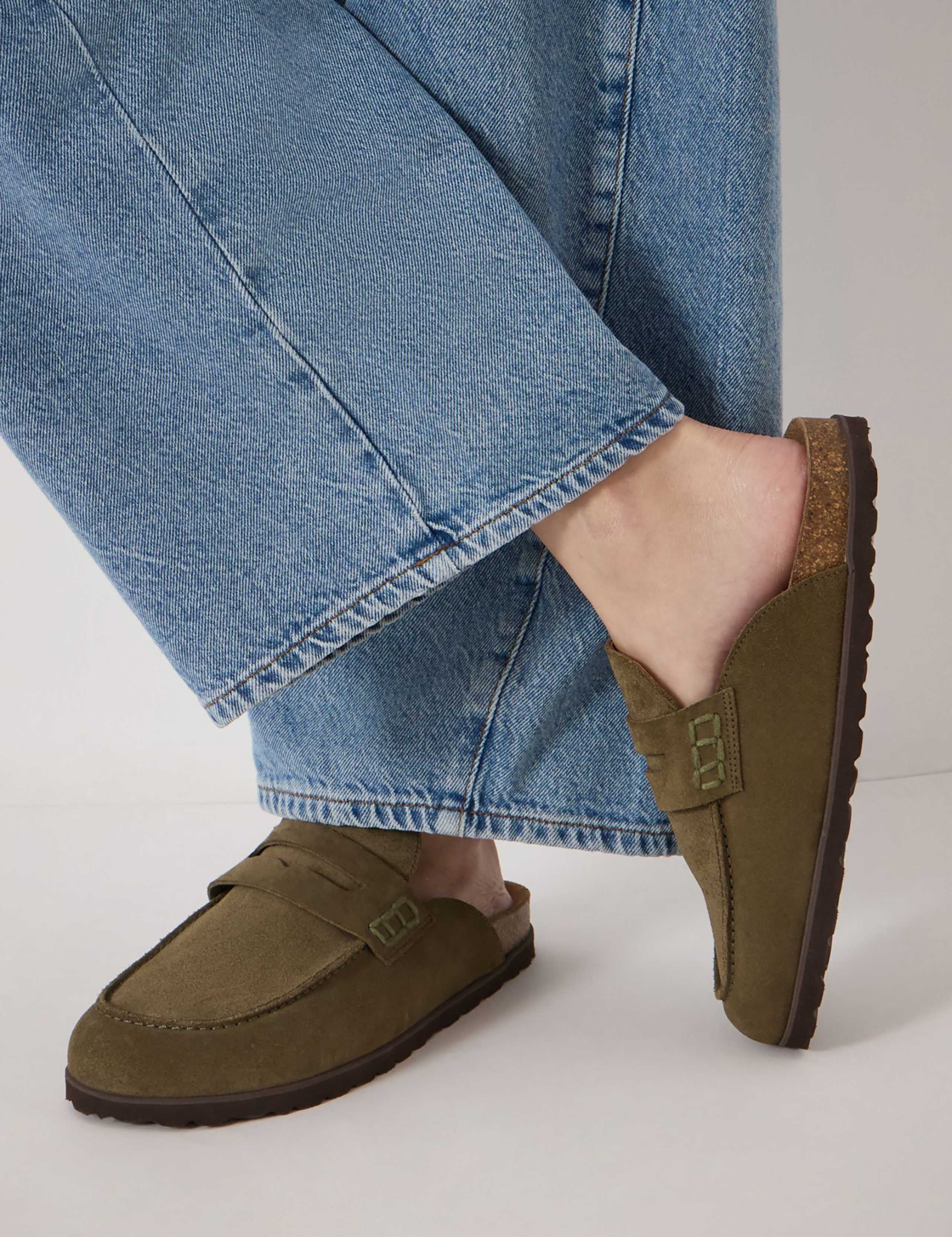 Suede Padded Flat Mules 5 of 6