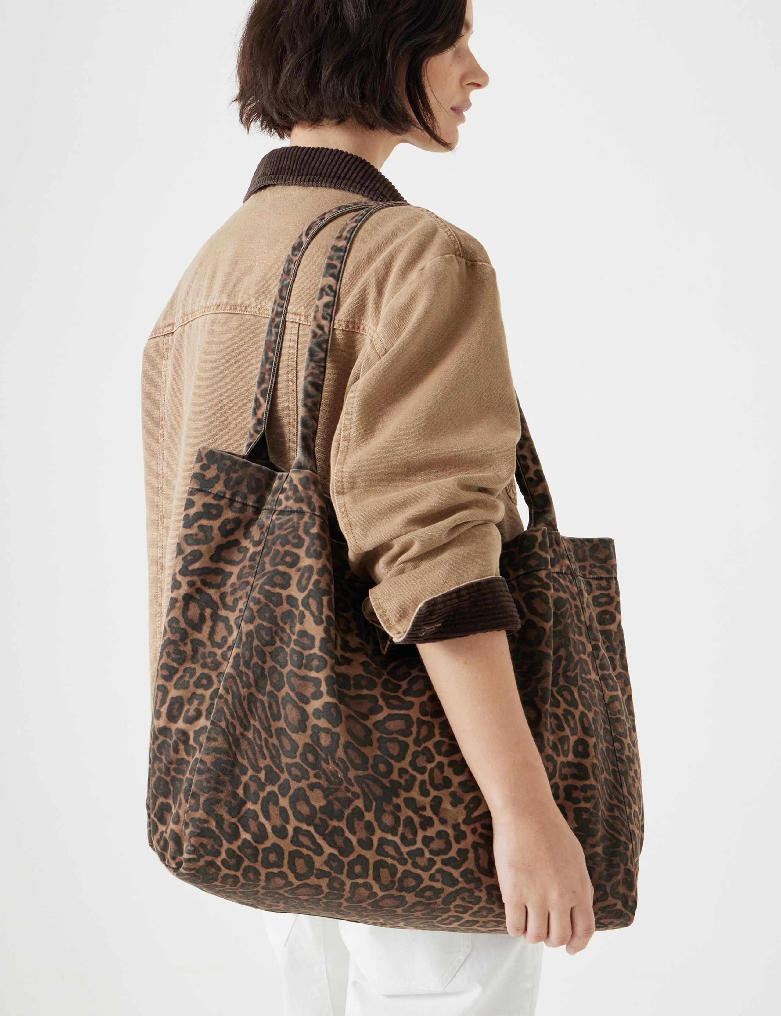 Pure Cotton Canvas Animal Print Tote Bag 3 of 4
