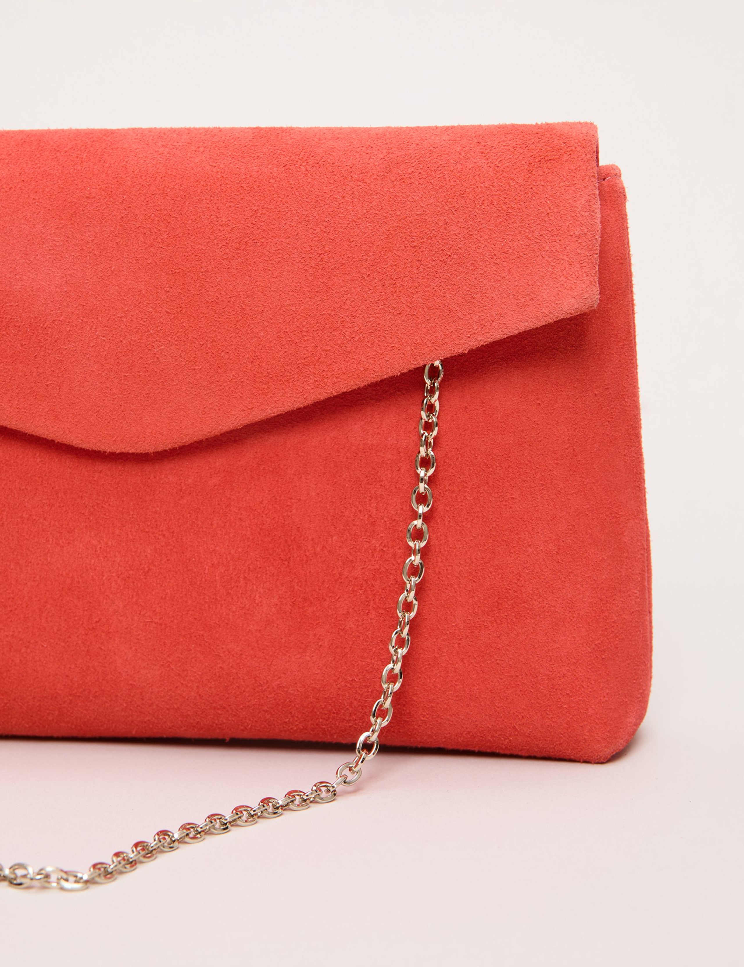 Suede Chain Strap Clutch Bag 3 of 8