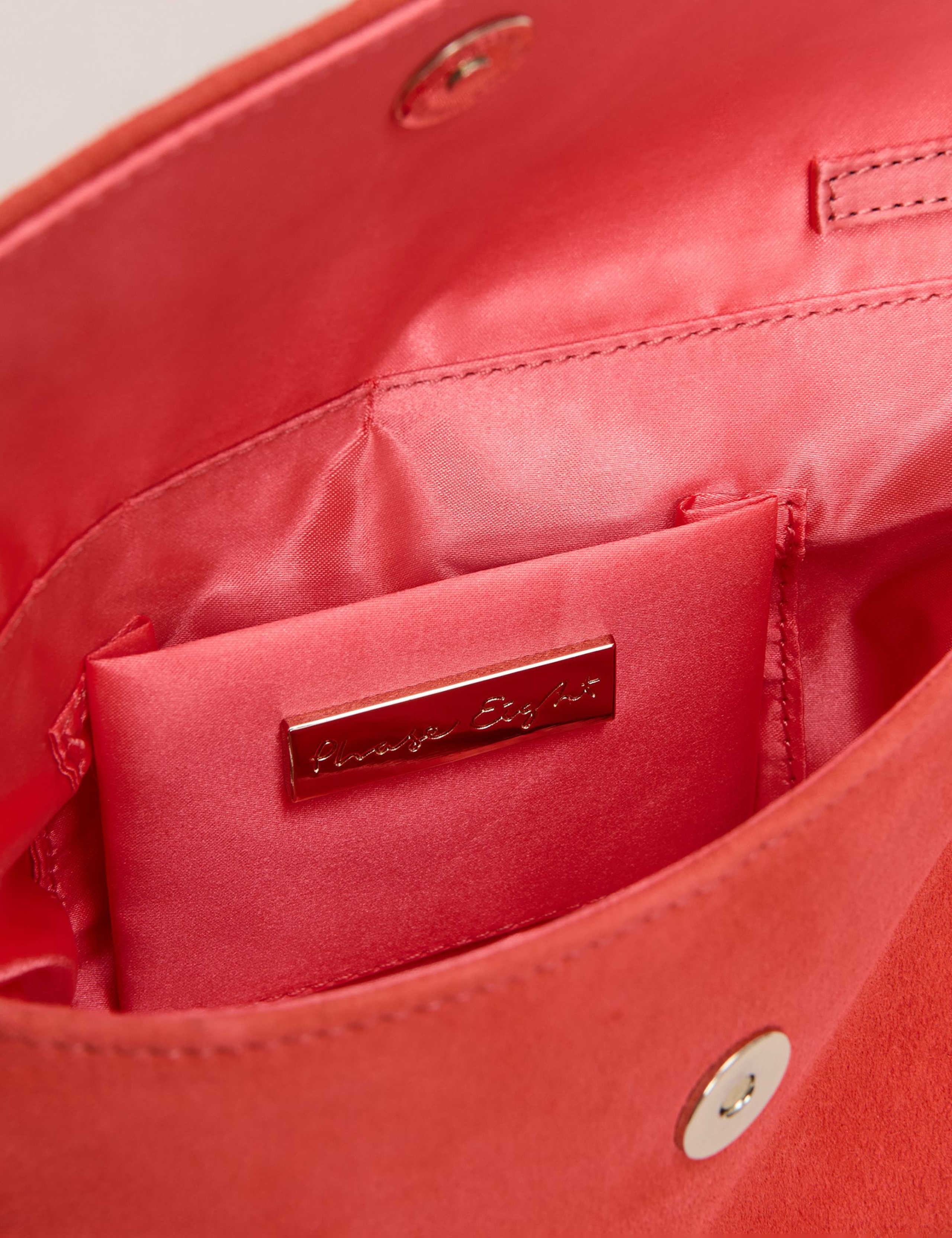 Suede Chain Strap Clutch Bag 4 of 8