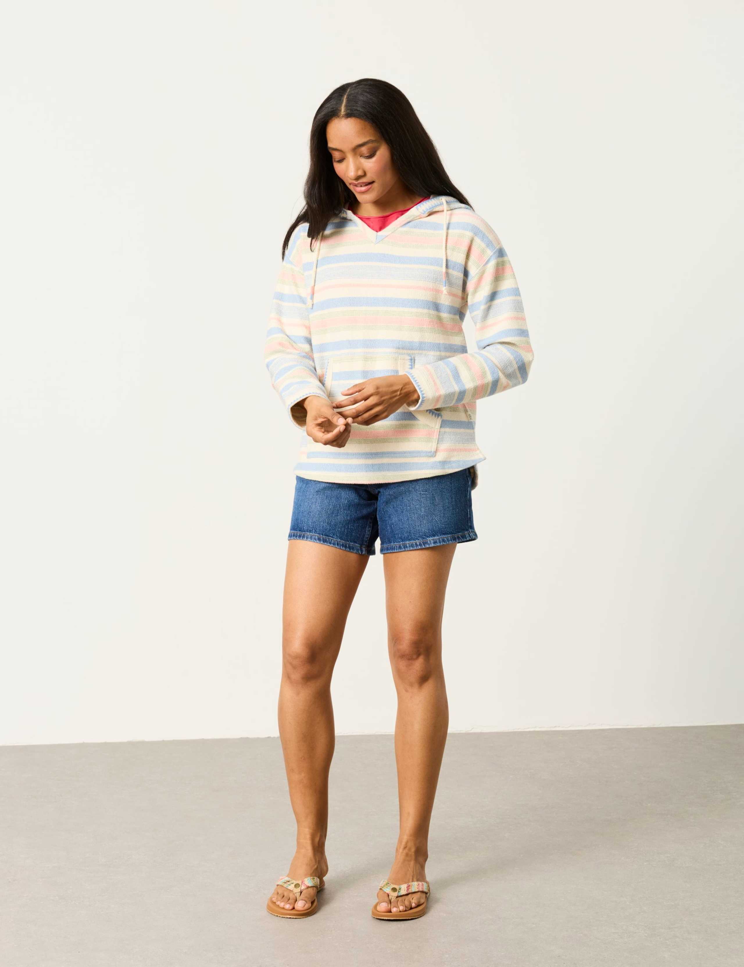 Pure Cotton Textured Striped Hoodie 4 of 6